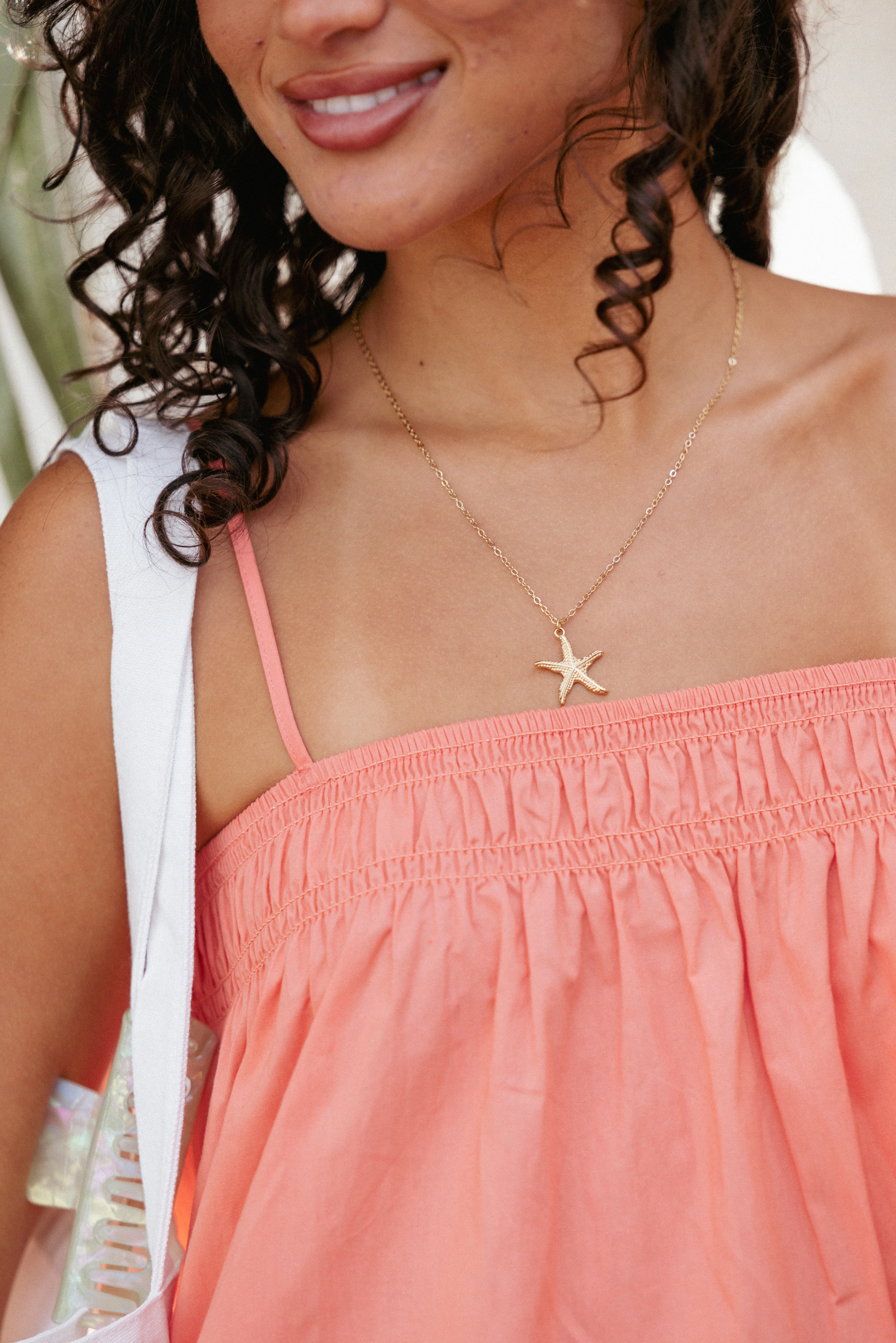 Starfish Necklace - Gold sold by Petal & Pup product image thumbnail 2