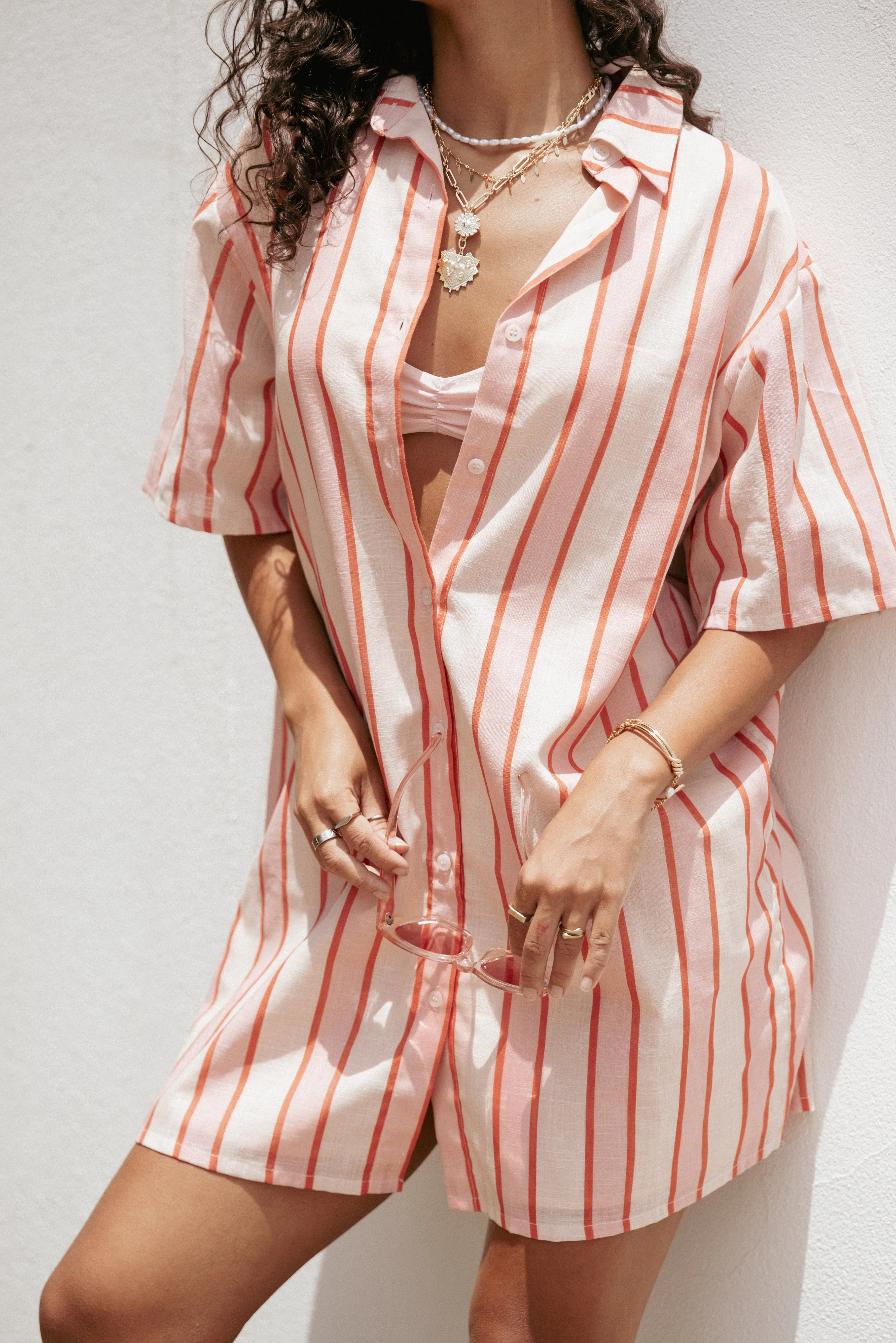 Norah Mini Dress - Pink Stripe sold by Petal & Pup