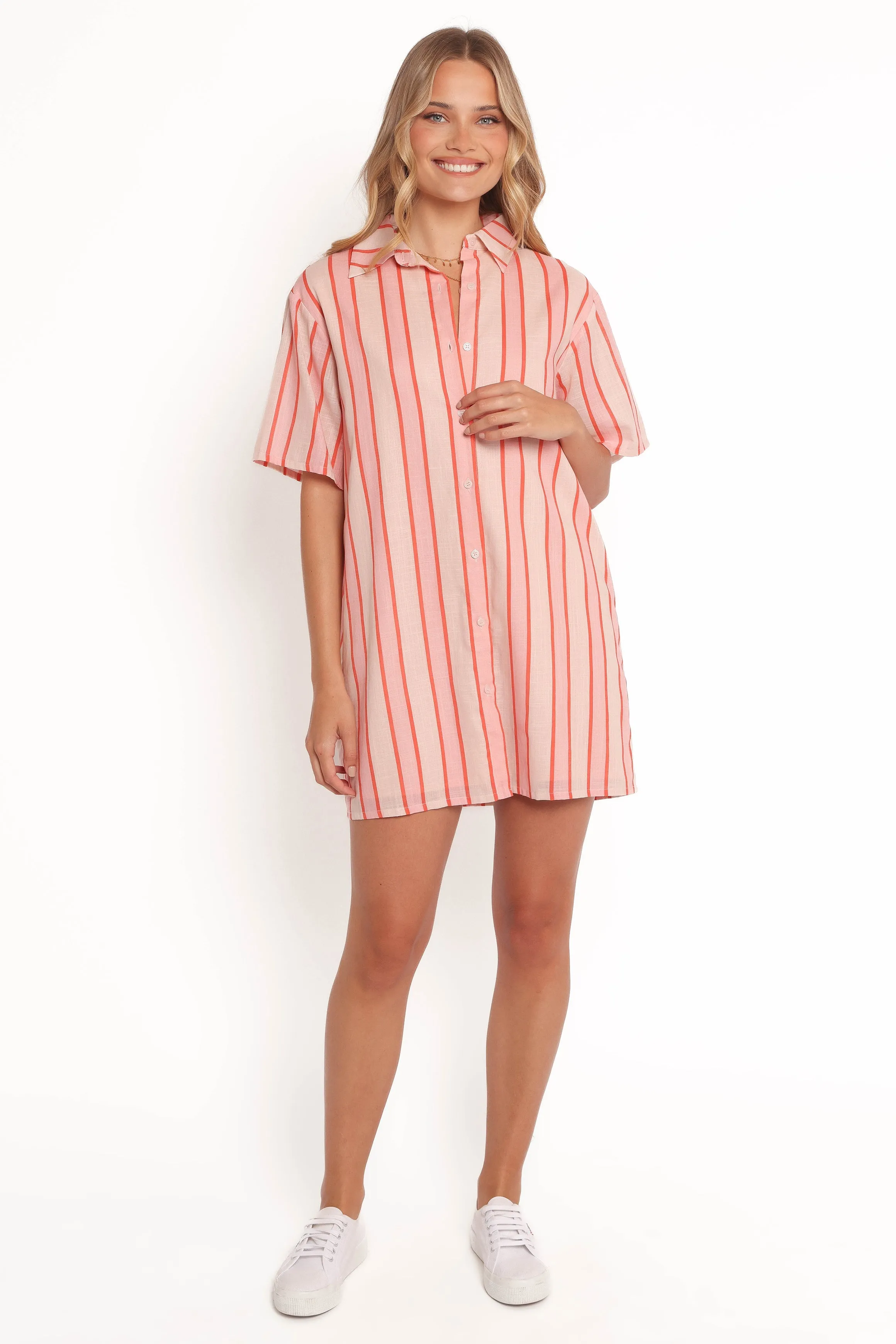 Norah Mini Dress - Pink Stripe sold by Petal & Pup product image thumbnail 4