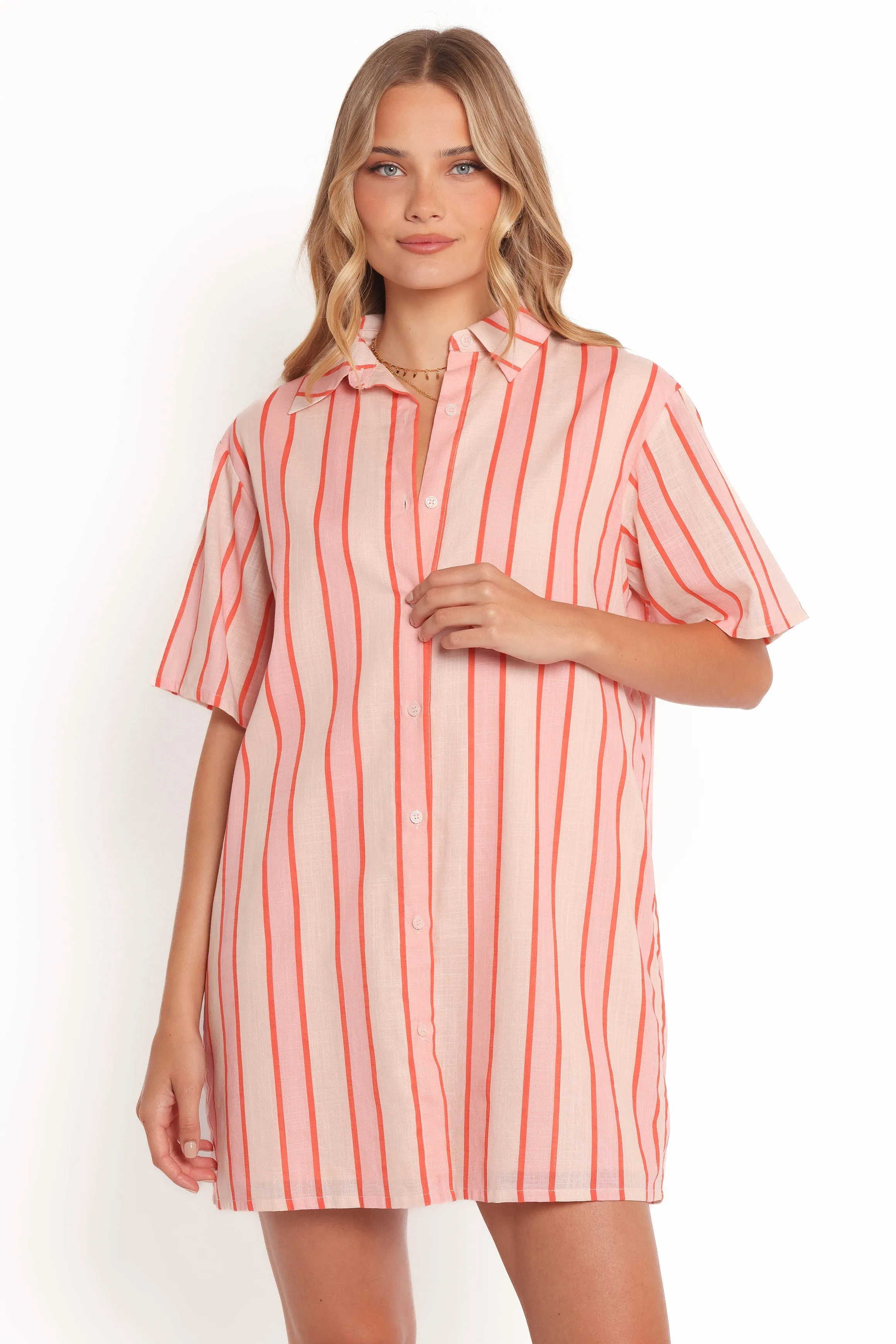 Norah Mini Dress - Pink Stripe sold by Petal & Pup product image thumbnail 3