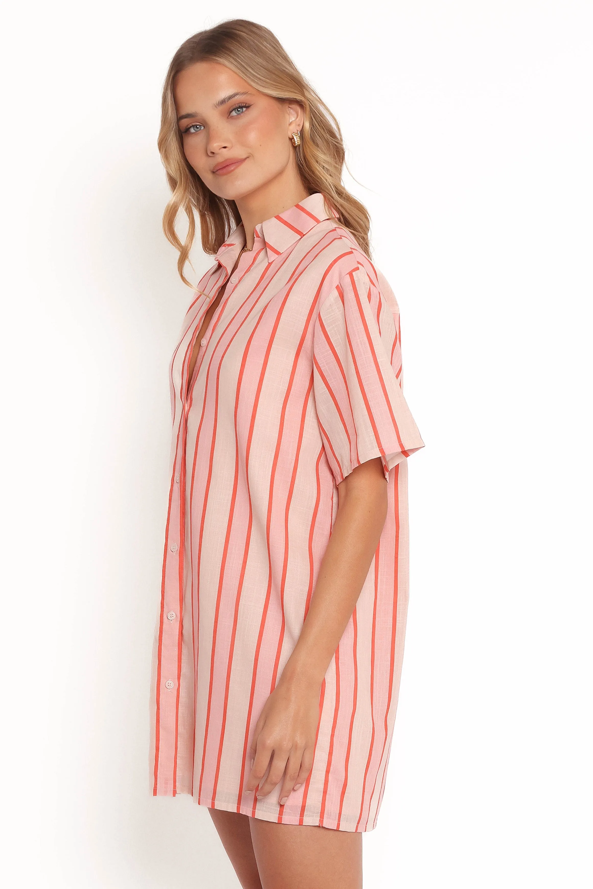 Norah Mini Dress - Pink Stripe sold by Petal & Pup product image thumbnail 5