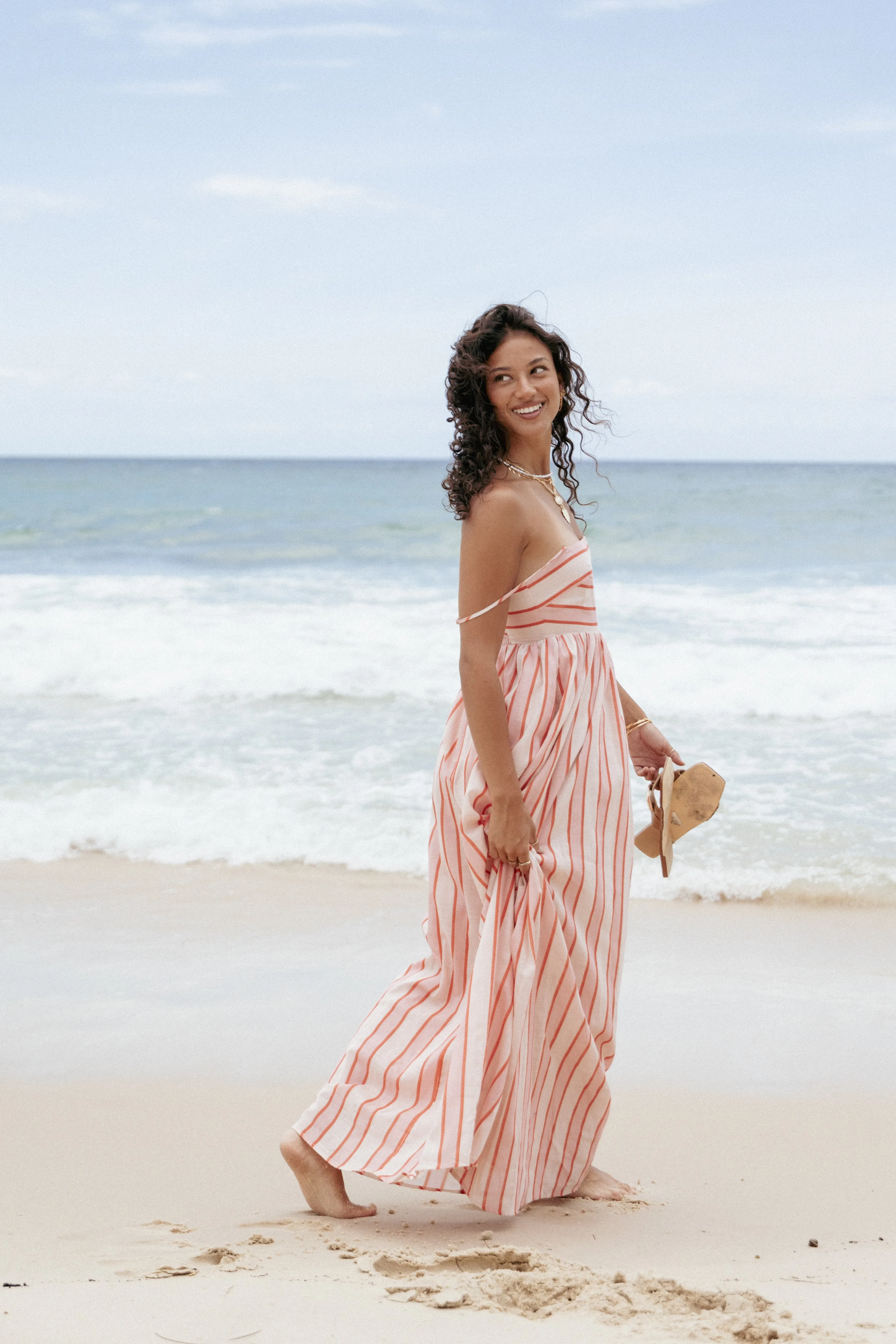Odessa Maxi Dress - Pink Stripe sold by Petal & Pup product image thumbnail 3
