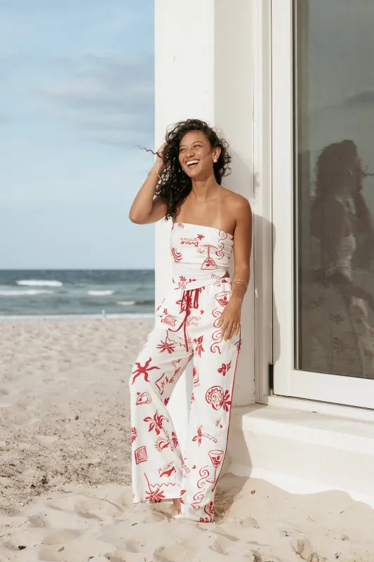 Malta Pant - Red sold by Petal & Pup