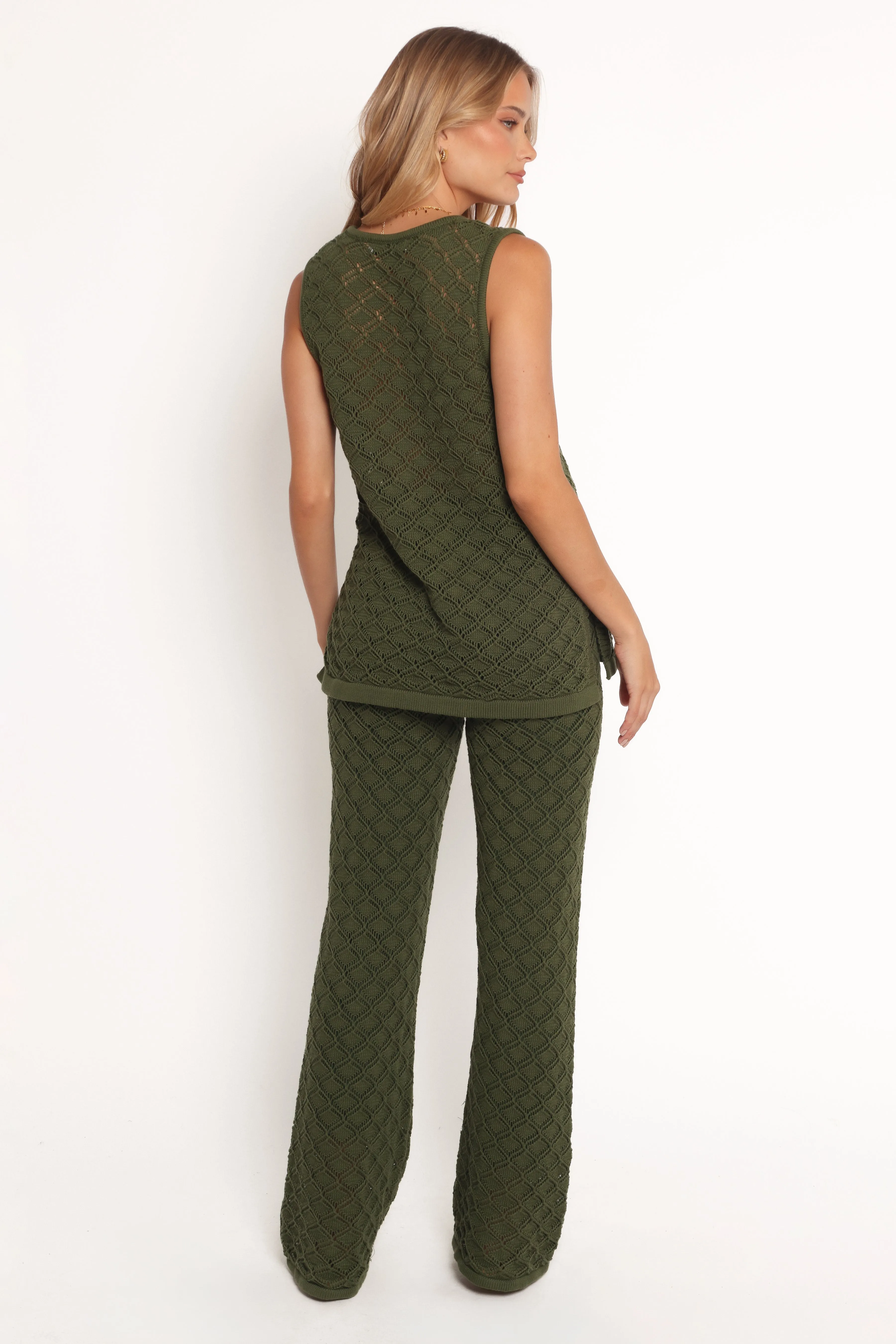 Fefe Textured Knit Pants - Olive sold by Petal & Pup product image thumbnail 5