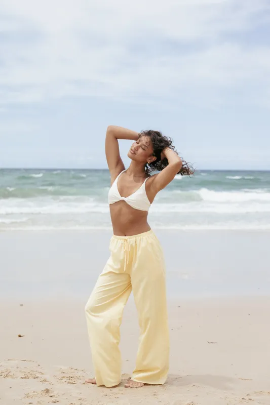 Ember Cotton Pants - Butter Yellow sold by Petal & Pup
