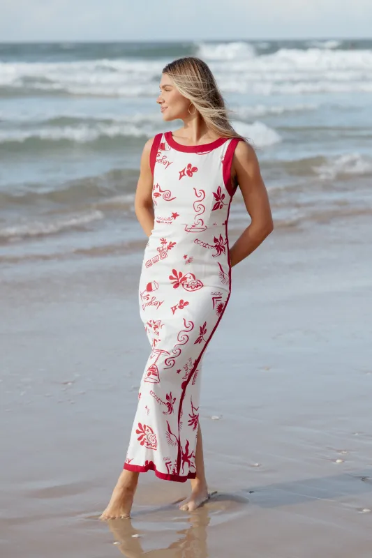 Fiori Maxi Dress - Red sold by Petal & Pup