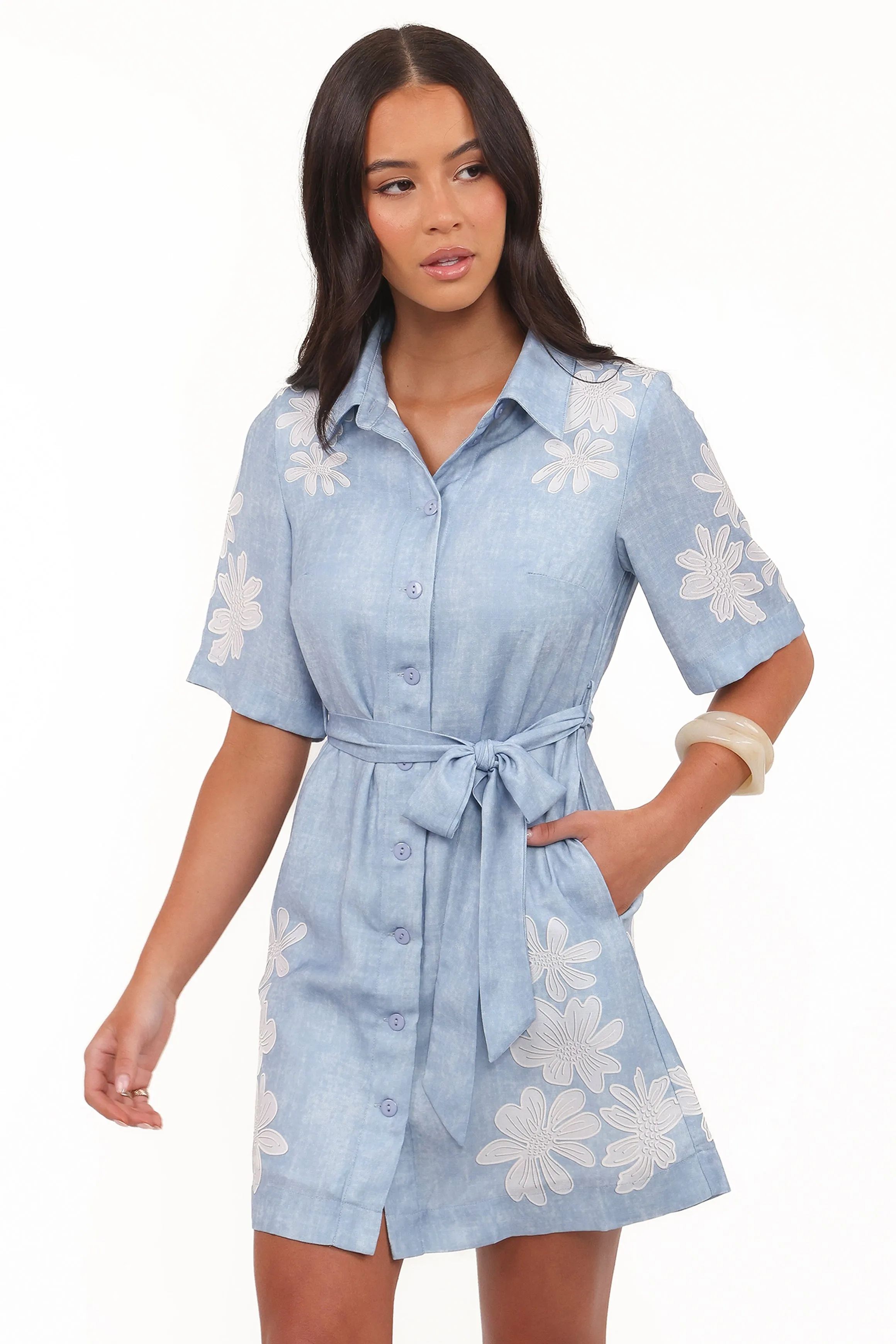 Connie Mini Dress - Blue sold by Petal & Pup product image thumbnail 4