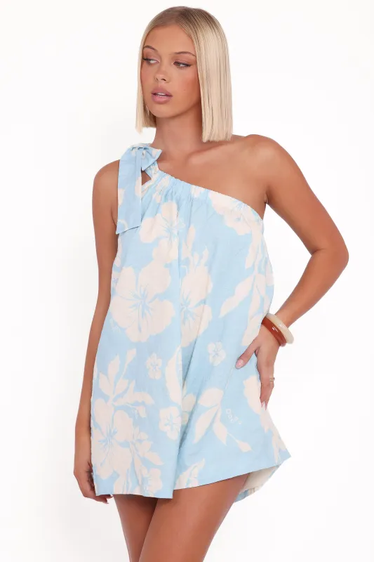 Miffy One Shoulder Romper - Blue Hibiscus sold by Petal & Pup