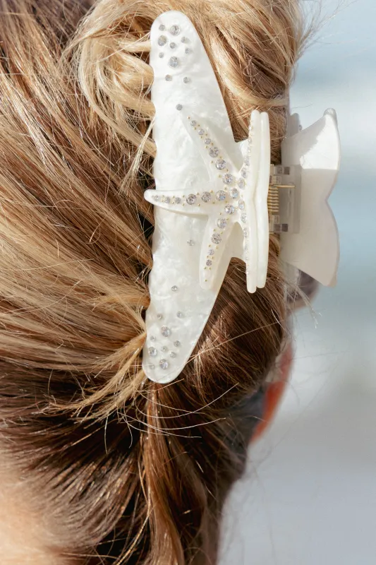 Myrtle Hair Clip - Pearl sold by Petal & Pup