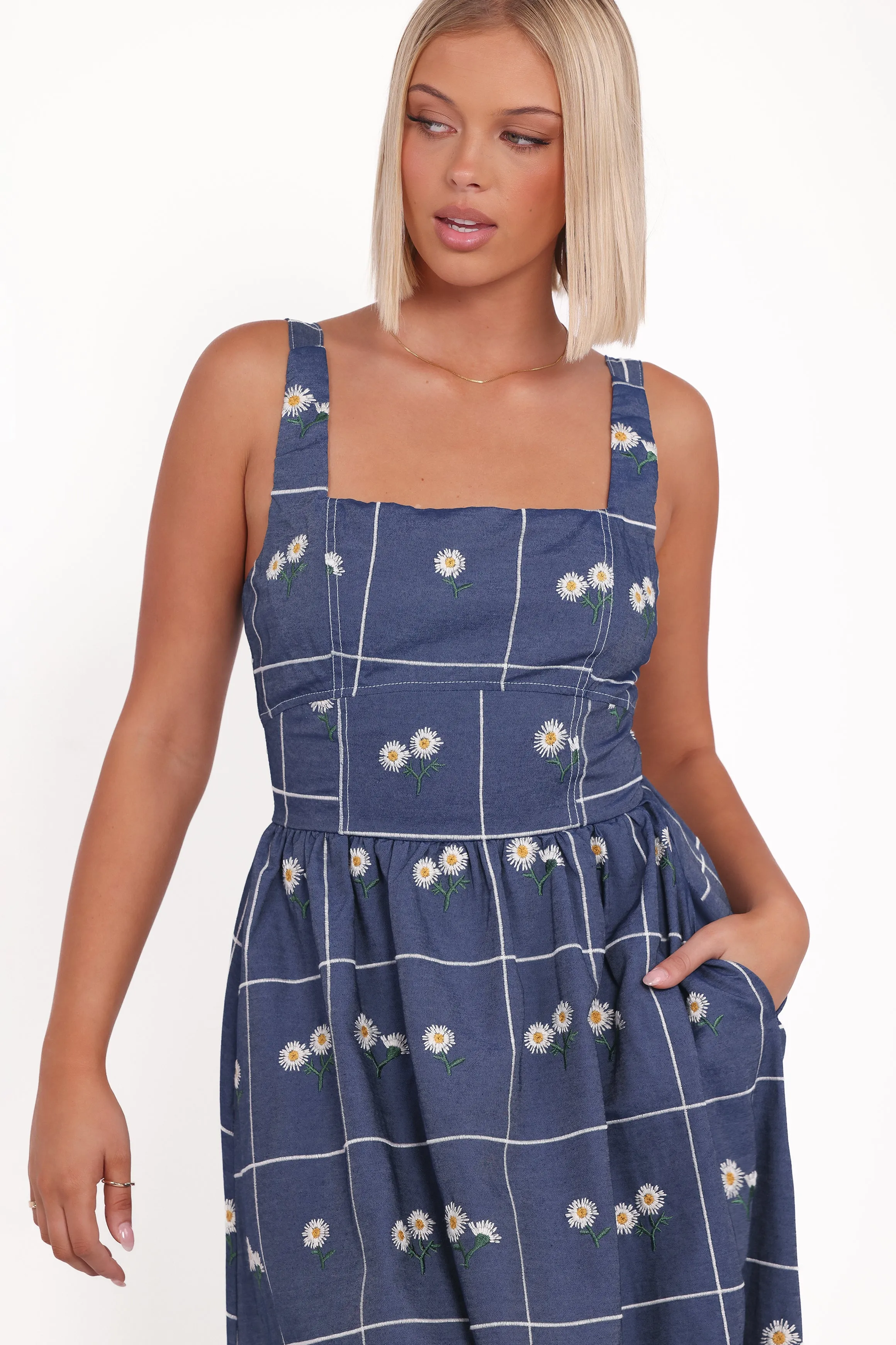 Yolande Midi Dress - Blue Floral sold by Petal & Pup product image thumbnail 2