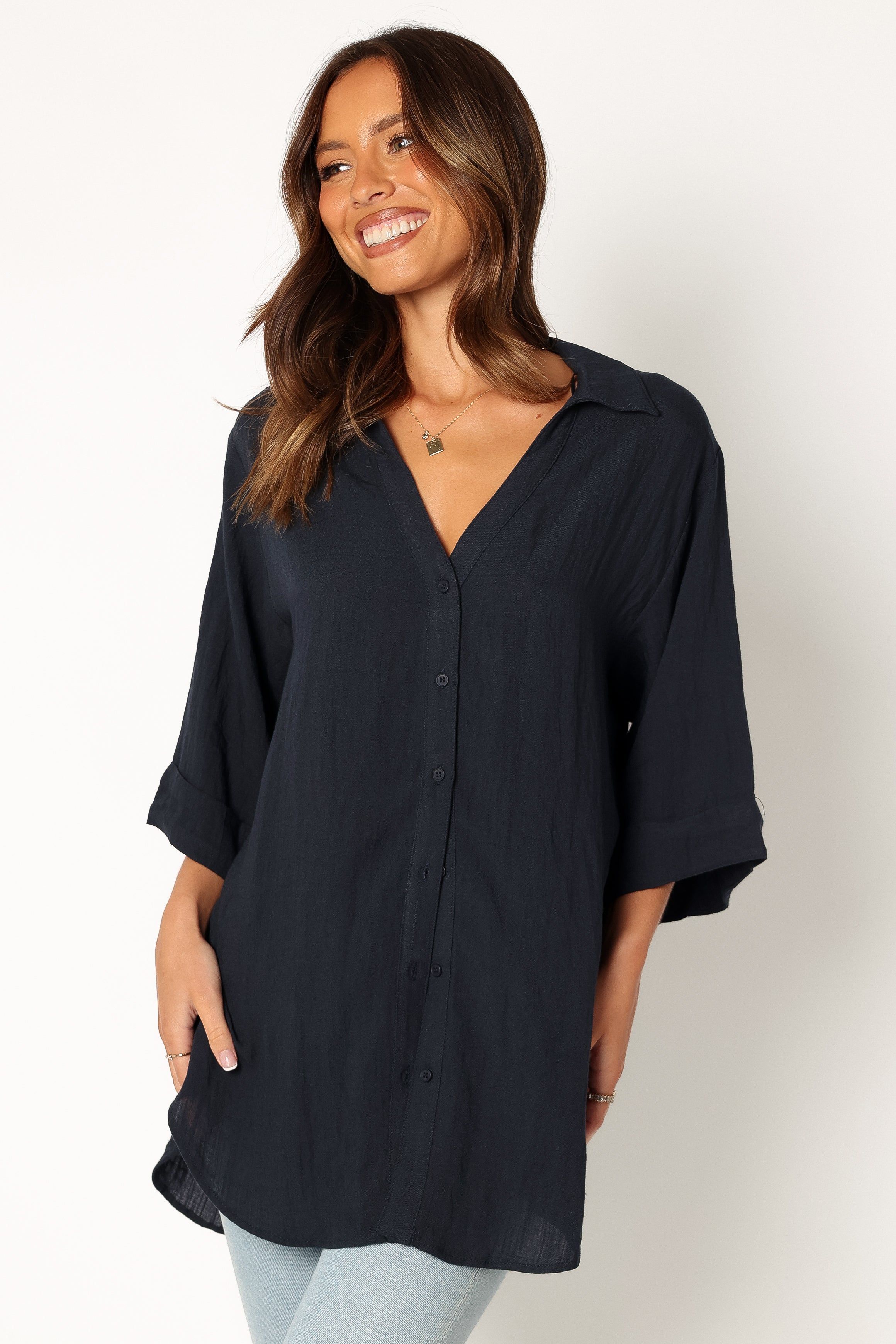 Gaia Shirt - Indigo sold by Petal & Pup product image thumbnail 5