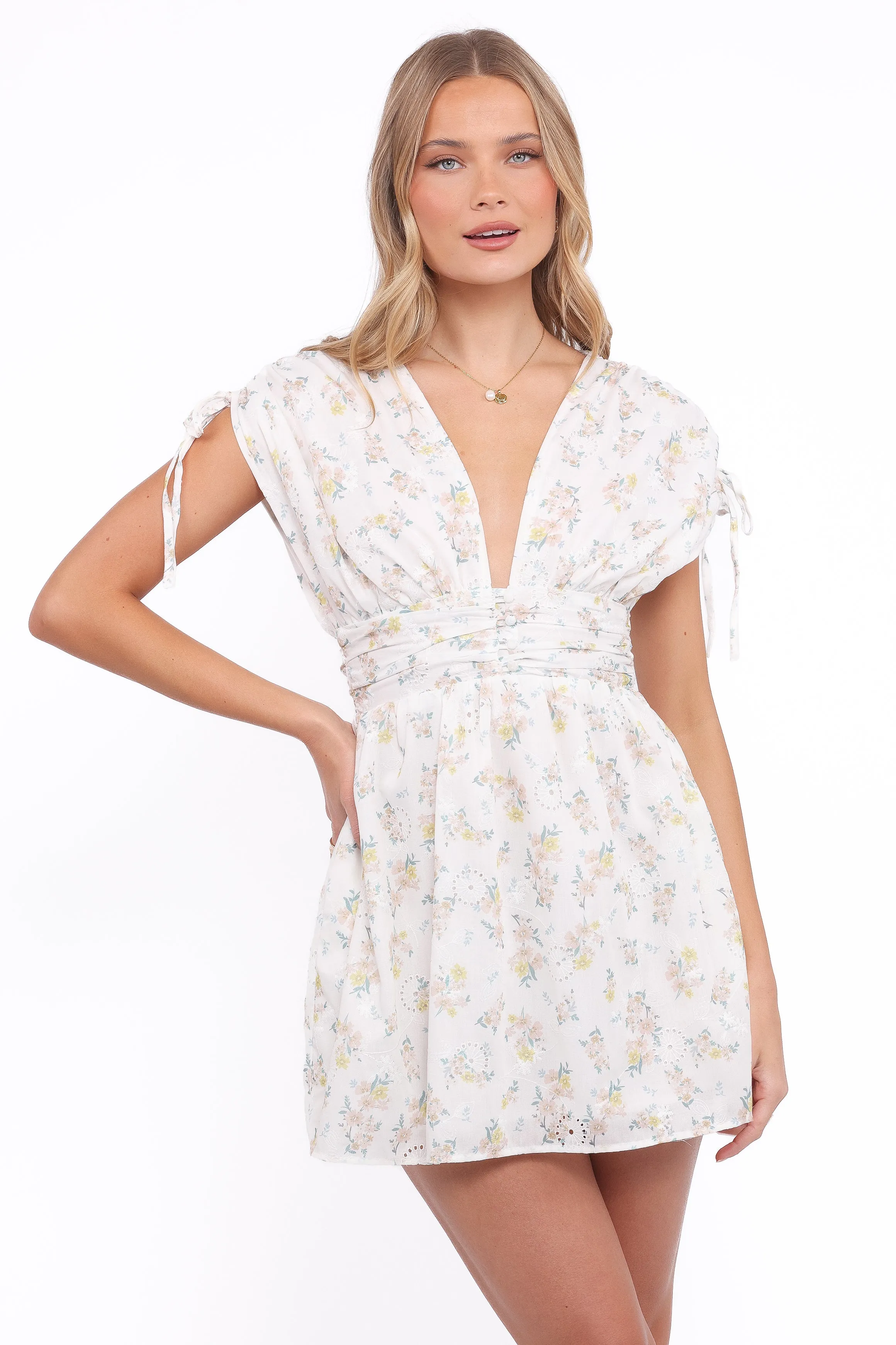 Wendi Ruffle Mini Dress - Floral sold by Petal & Pup