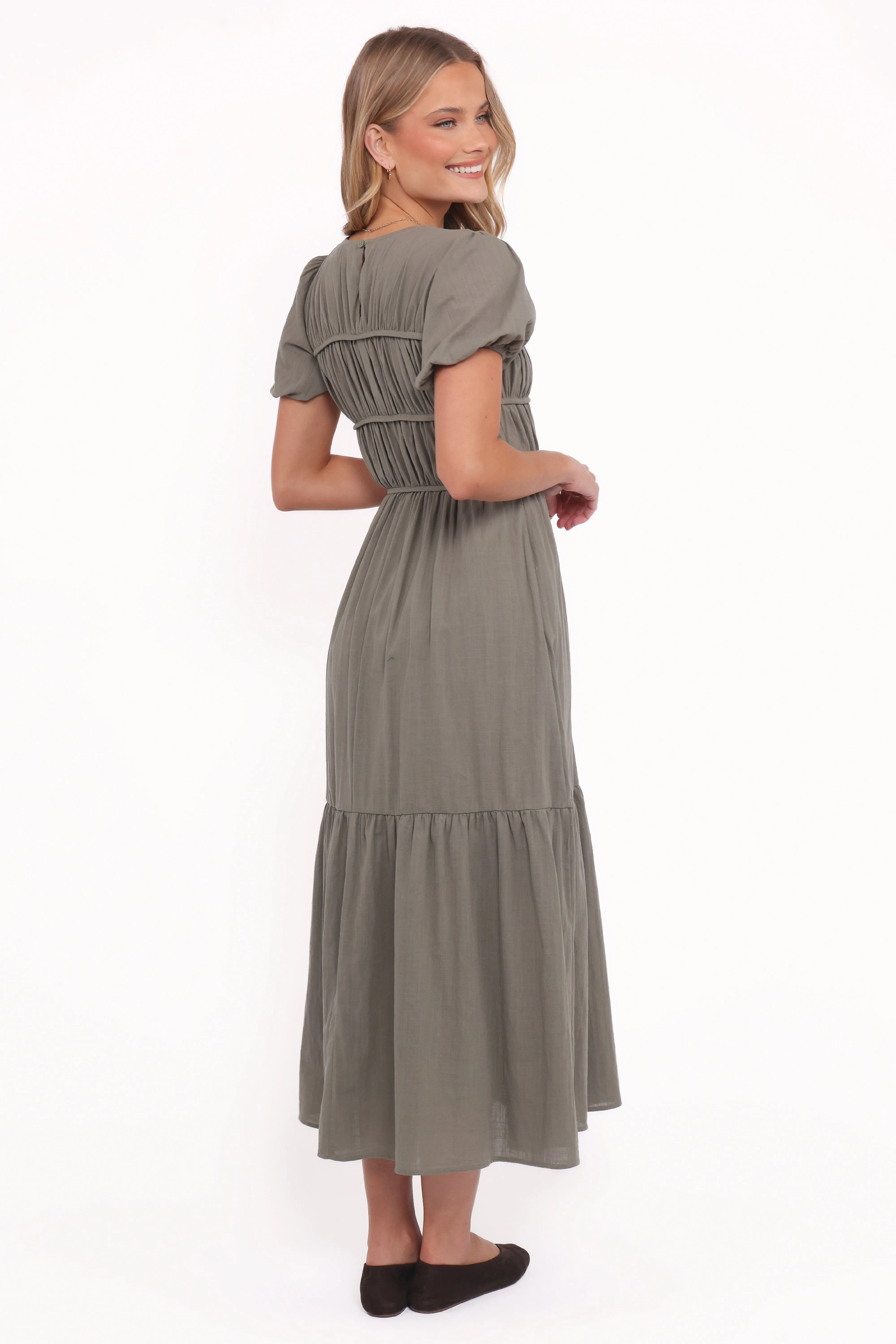 Deloria Maxi Dress - Olive sold by Petal & Pup product image thumbnail 4