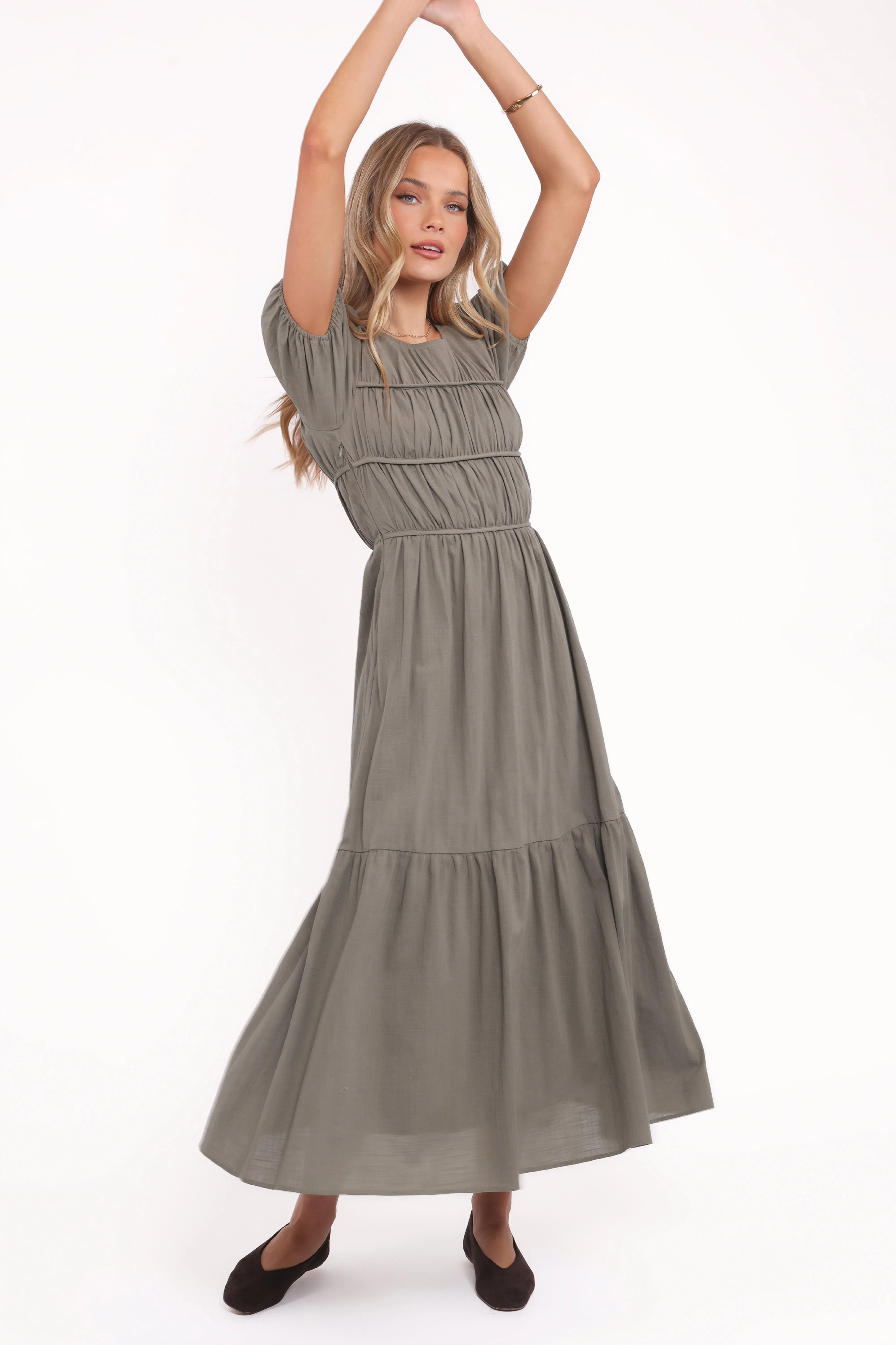 Deloria Maxi Dress - Olive sold by Petal & Pup product image thumbnail 5