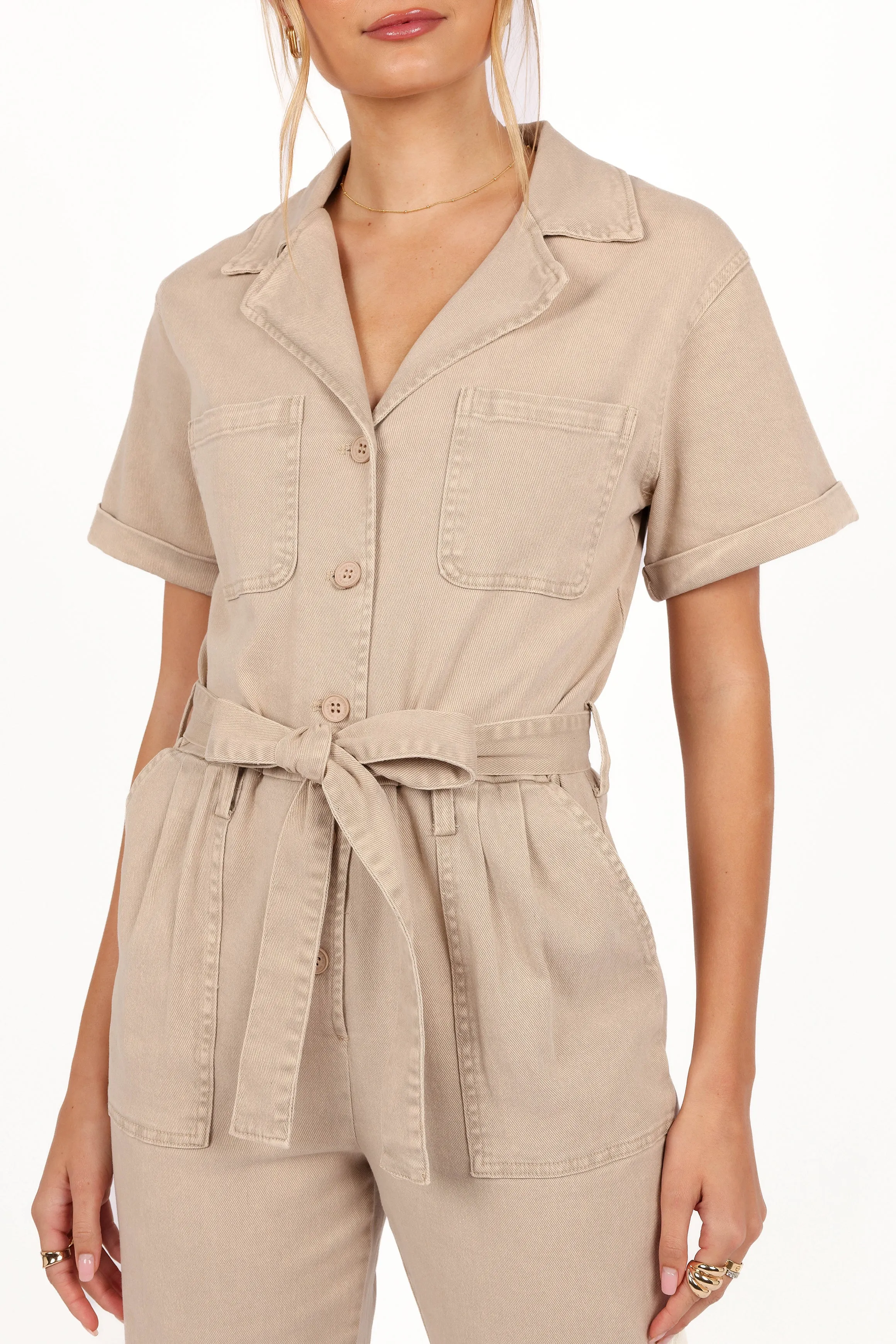Eleni Jumpsuit - Khaki sold by Petal & Pup product image thumbnail 3
