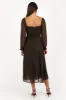 Ettie Long Sleeve Midi Dress - Pine/Tan sold by Petal & Pup