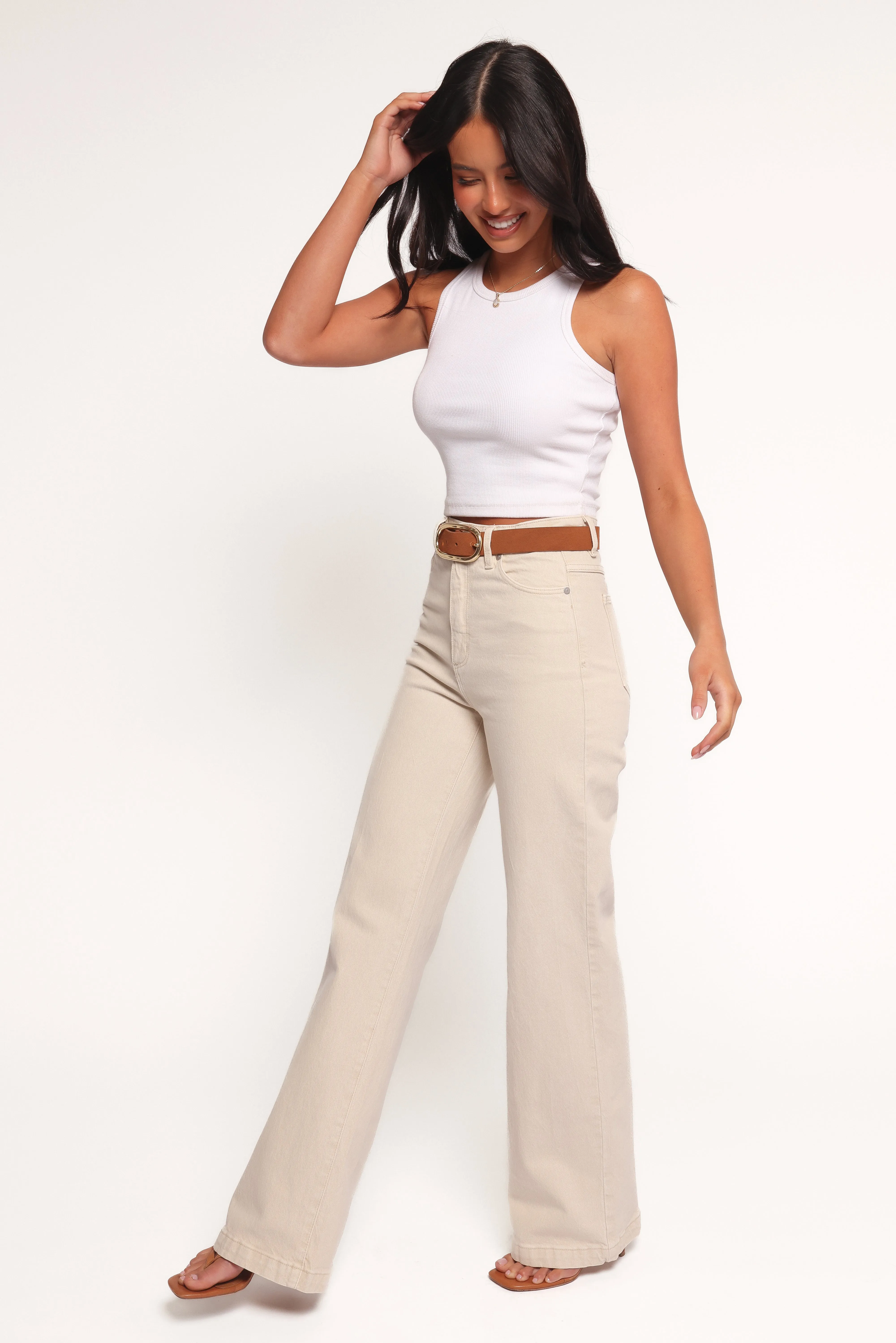 Abrand 94 High Wide Jeans - Bone sold by Petal & Pup product image thumbnail 3