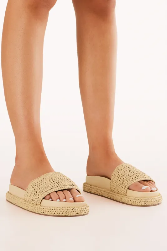 Quartilla Sandals - Natural Raffia sold by Petal & Pup