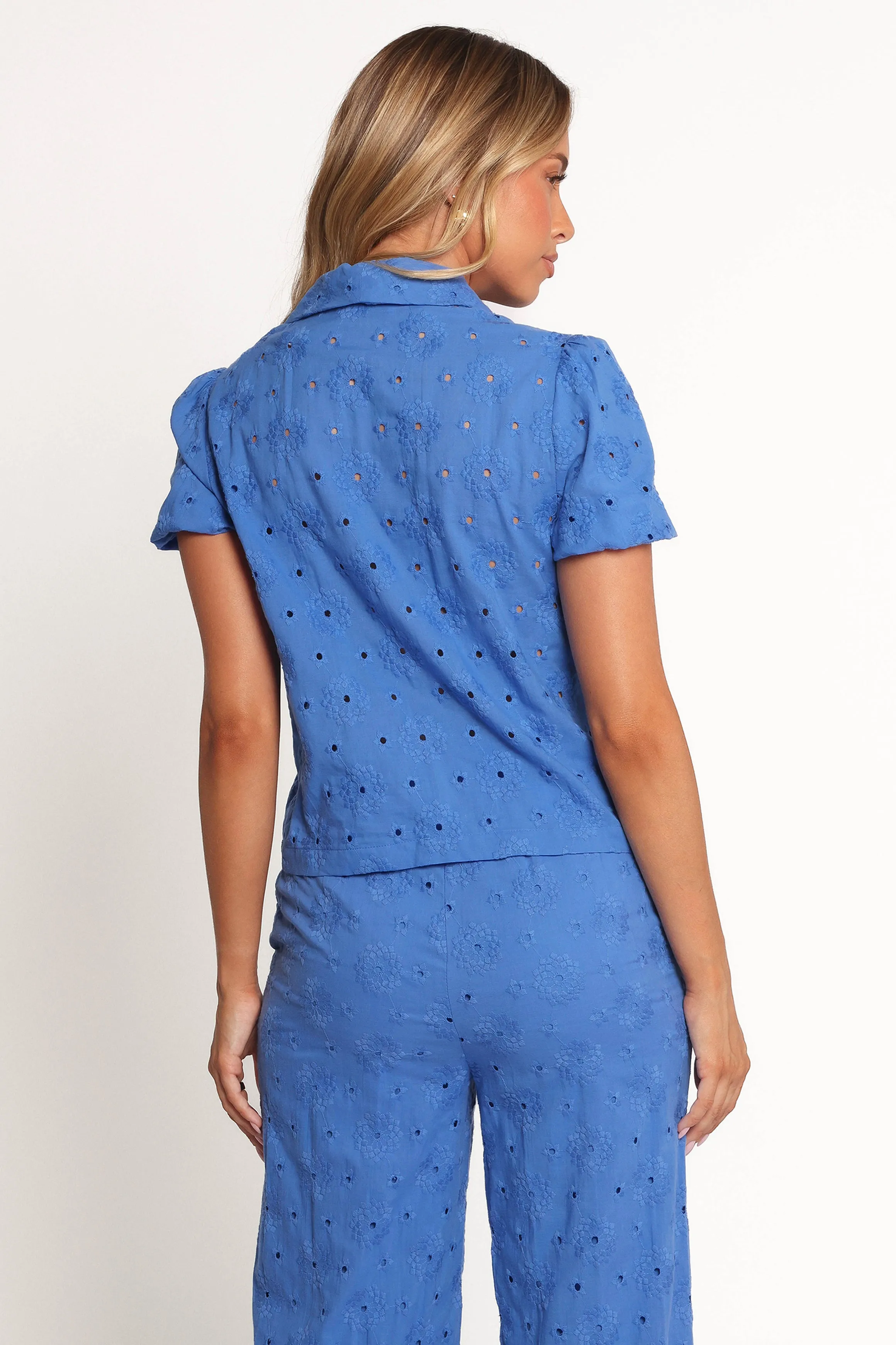 Ksenia Embroidered Tie Top - Cobalt sold by Petal & Pup product image thumbnail 4
