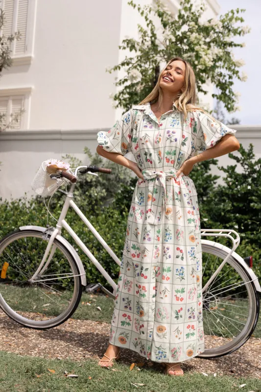 James Button Through Maxi Dress - Flower Market sold by Petal & Pup