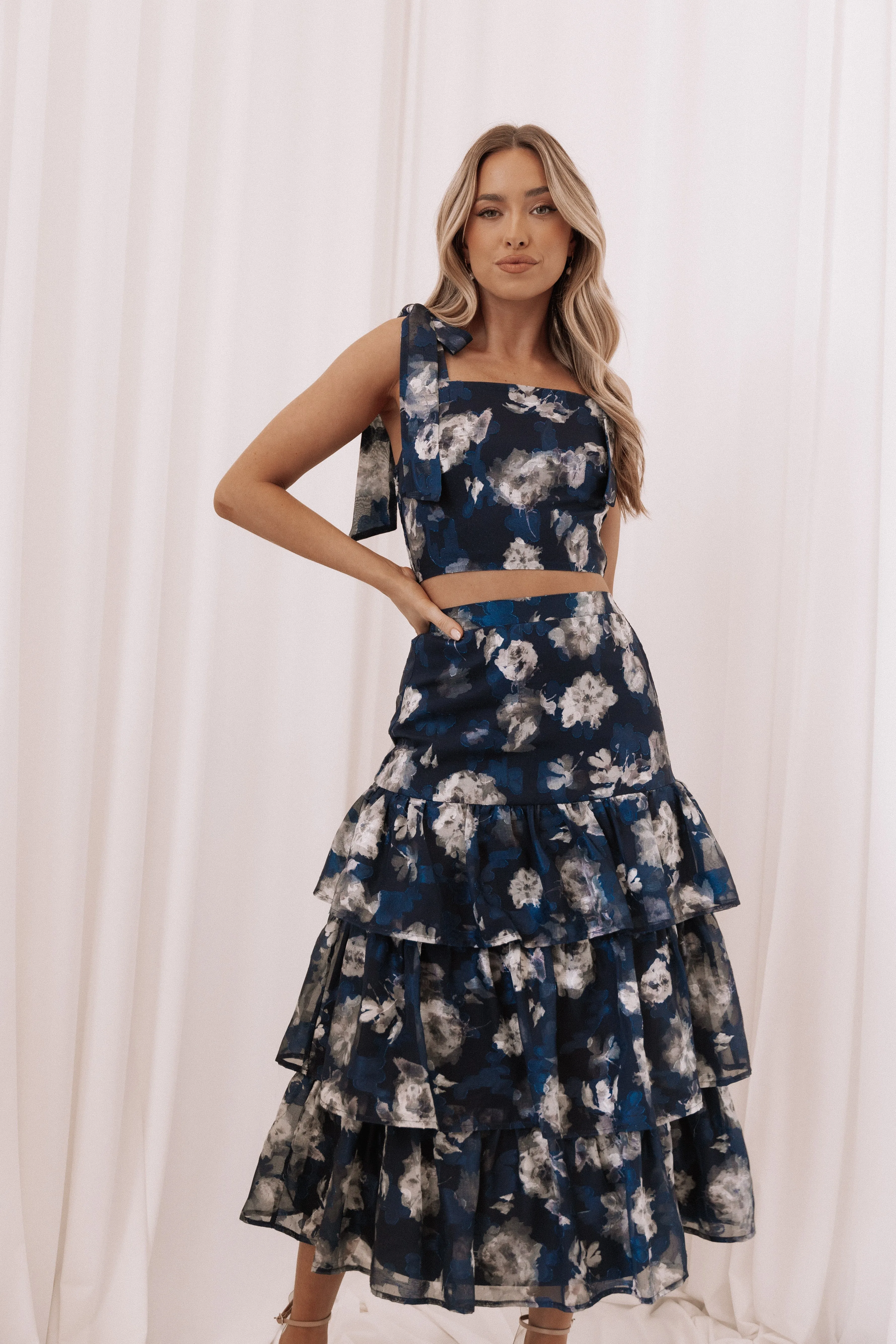 Olivia Two Piece Set - Navy Floral sold by Petal & Pup product image thumbnail 2