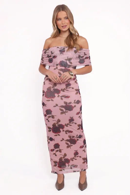 Indya Maxi Dress - Pink Floral sold by Petal & Pup