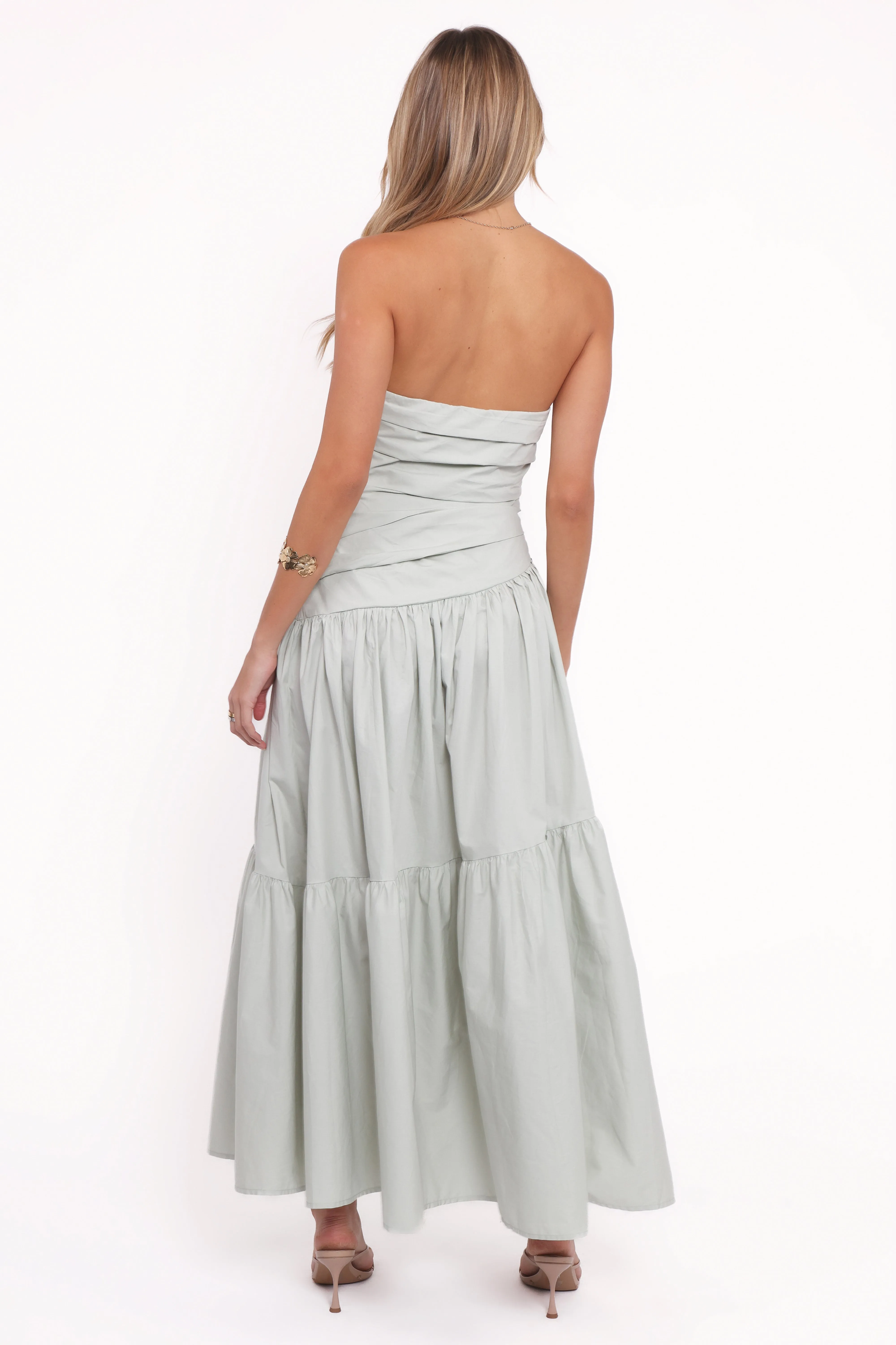 Blanche Strapless Maxi Dress - Mint sold by Petal & Pup product image thumbnail 4