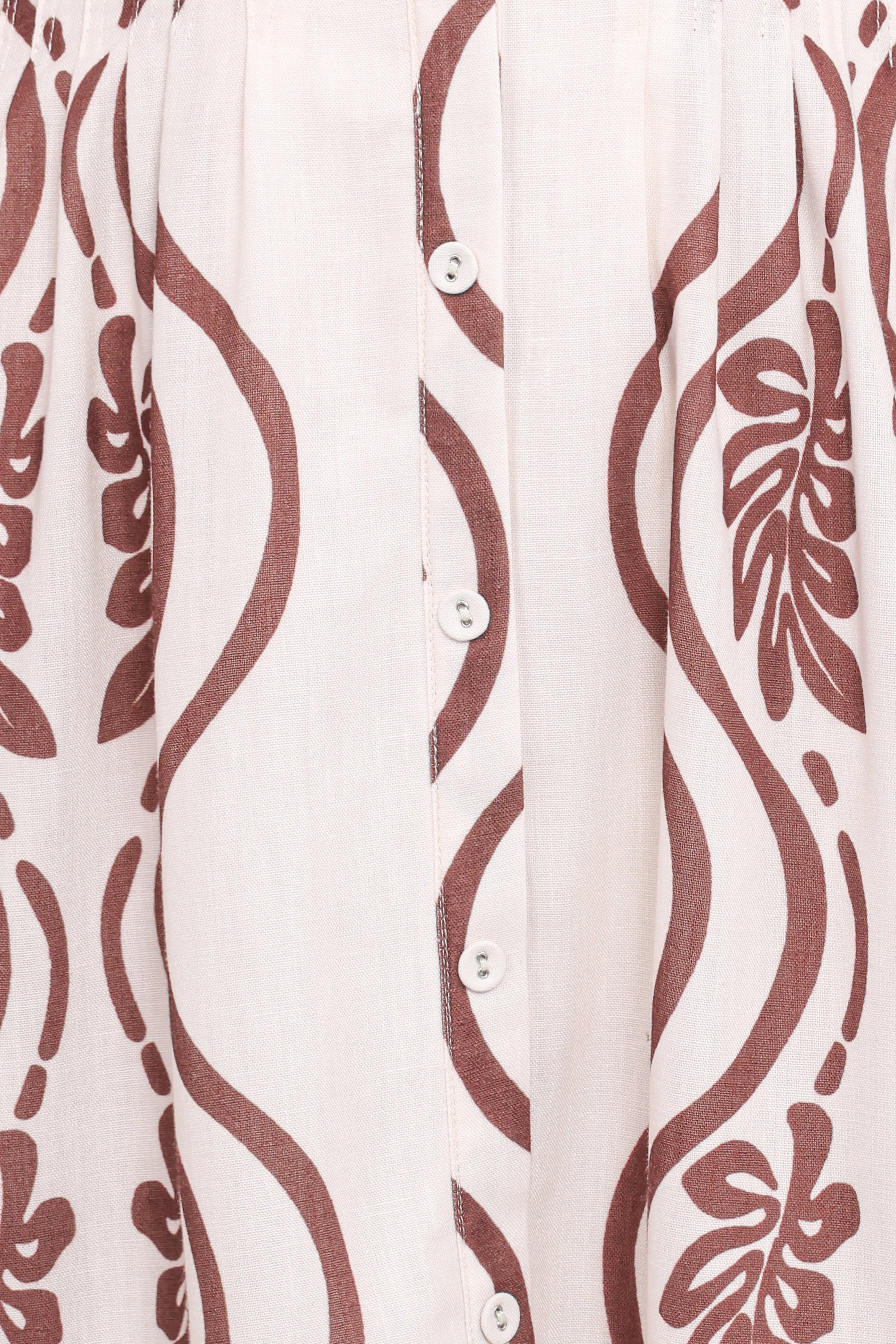 Lira Long Sleeve Midi Dress - Brown Print sold by Petal & Pup product image thumbnail 5