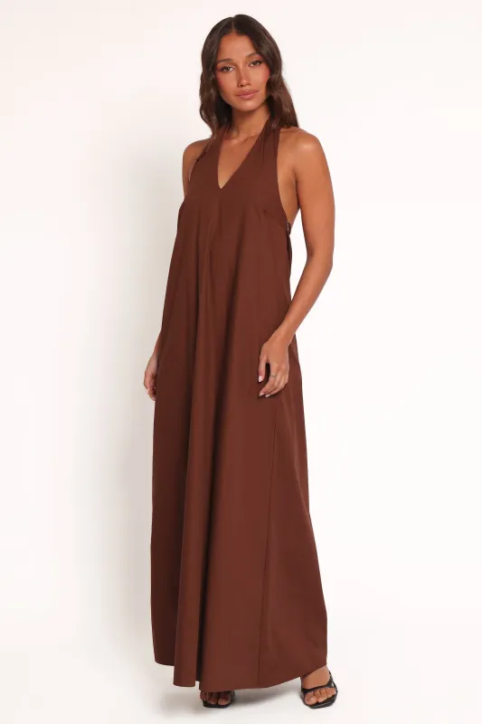 Kaida Maxi Dress - Espresso sold by Petal & Pup
