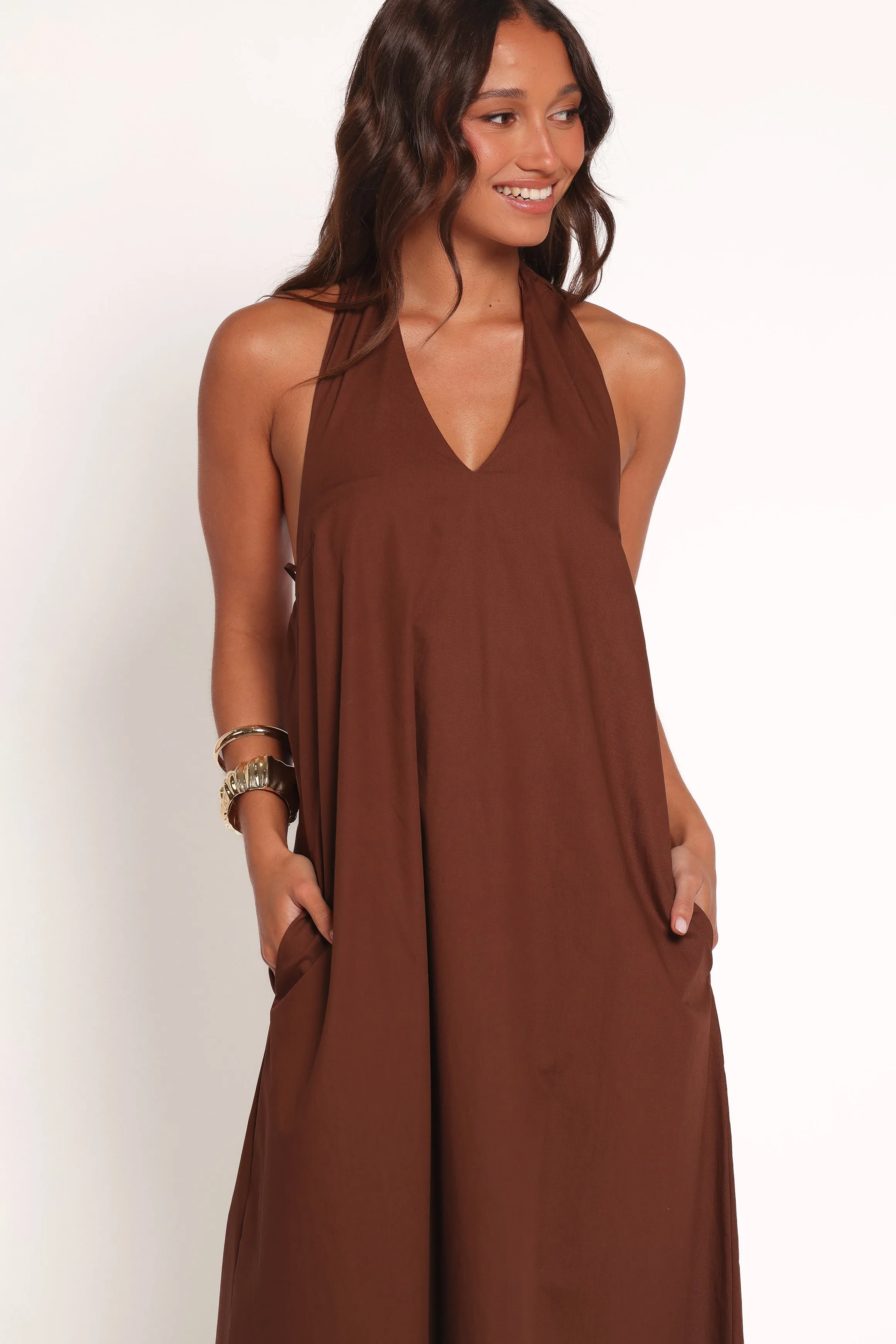 Kaida Maxi Dress - Espresso sold by Petal & Pup product image thumbnail 2