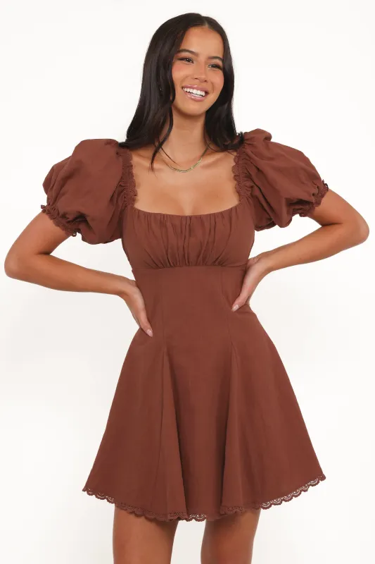 Anora Mini Dress - Cognac sold by Petal & Pup
