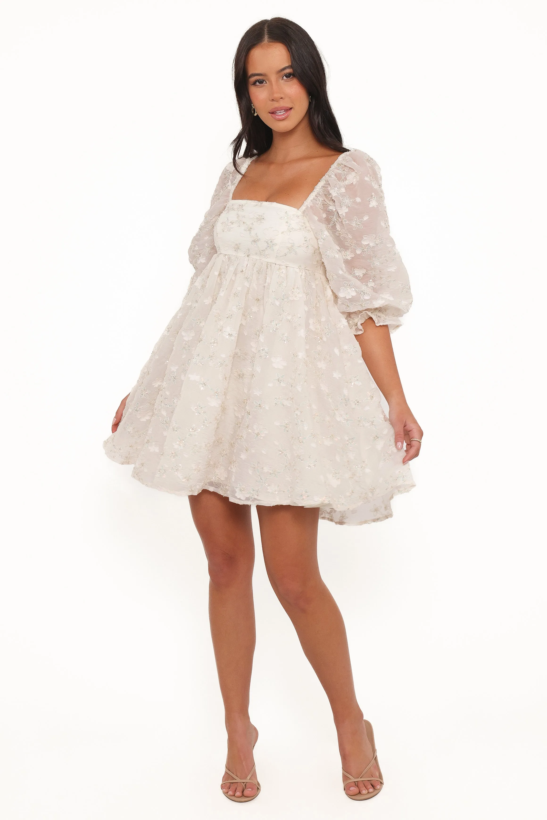 Lillan Mini Dress - Ivory Sequin sold by Petal & Pup product image thumbnail 5