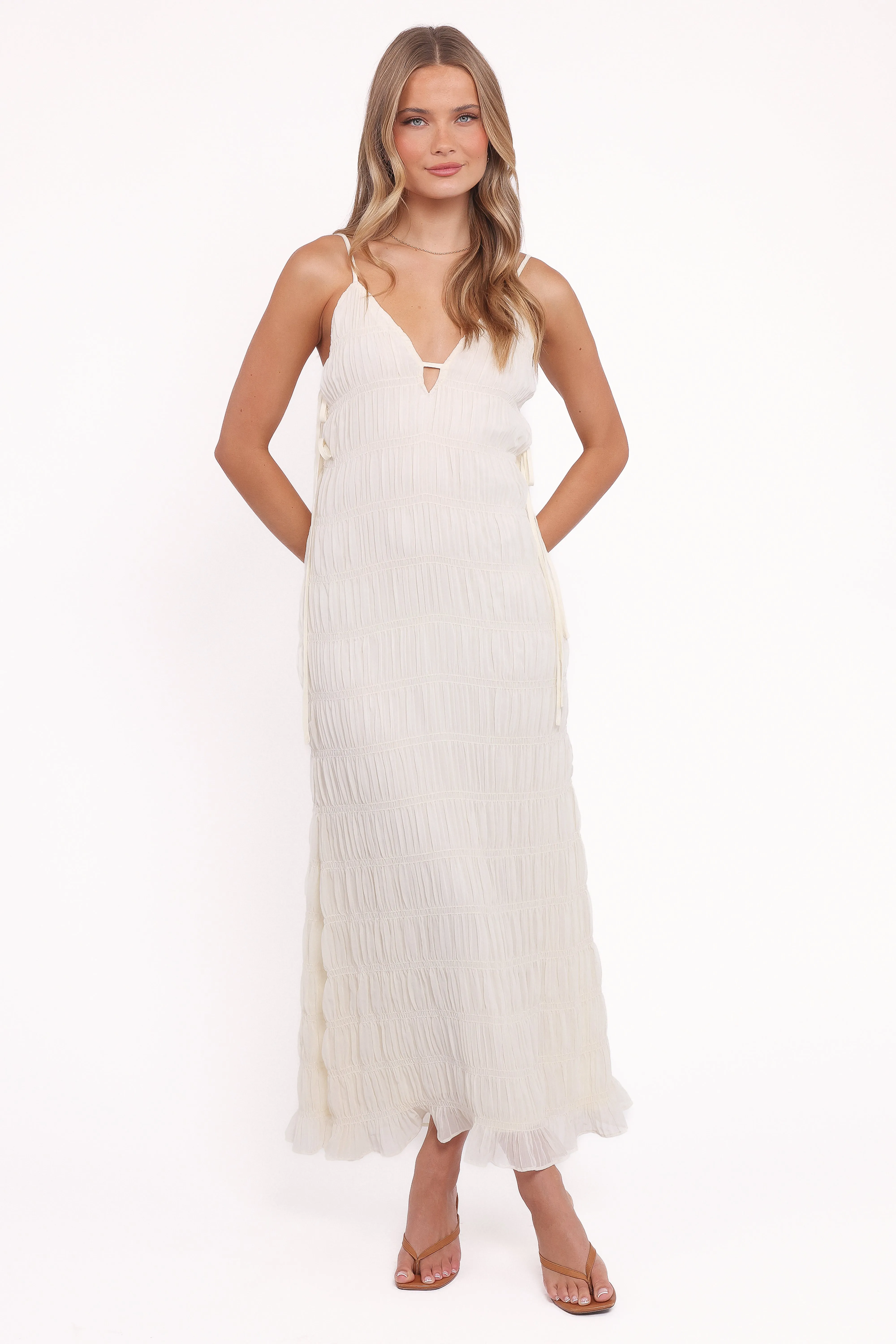 Seraphine Midi Dress - Cream sold by Petal & Pup