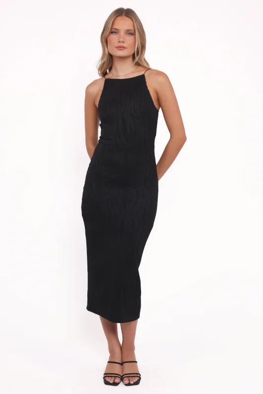 Moira Midi Dress - Black sold by Petal & Pup