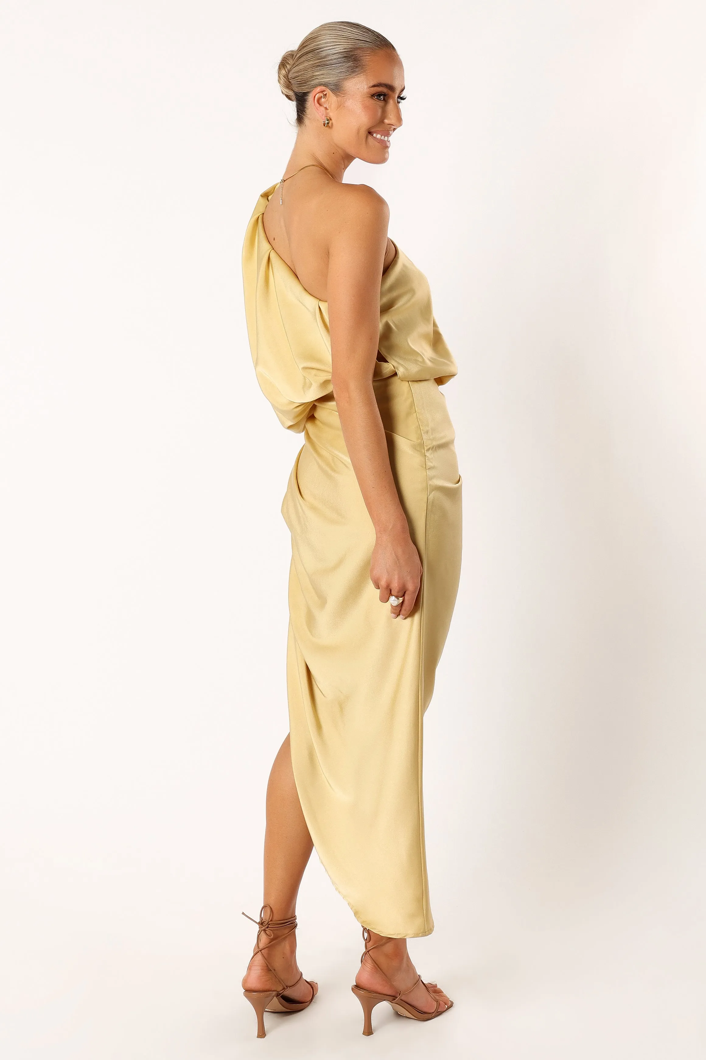 Sonny One Shoulder Midi Dress - Mustard sold by Petal & Pup product image thumbnail 4