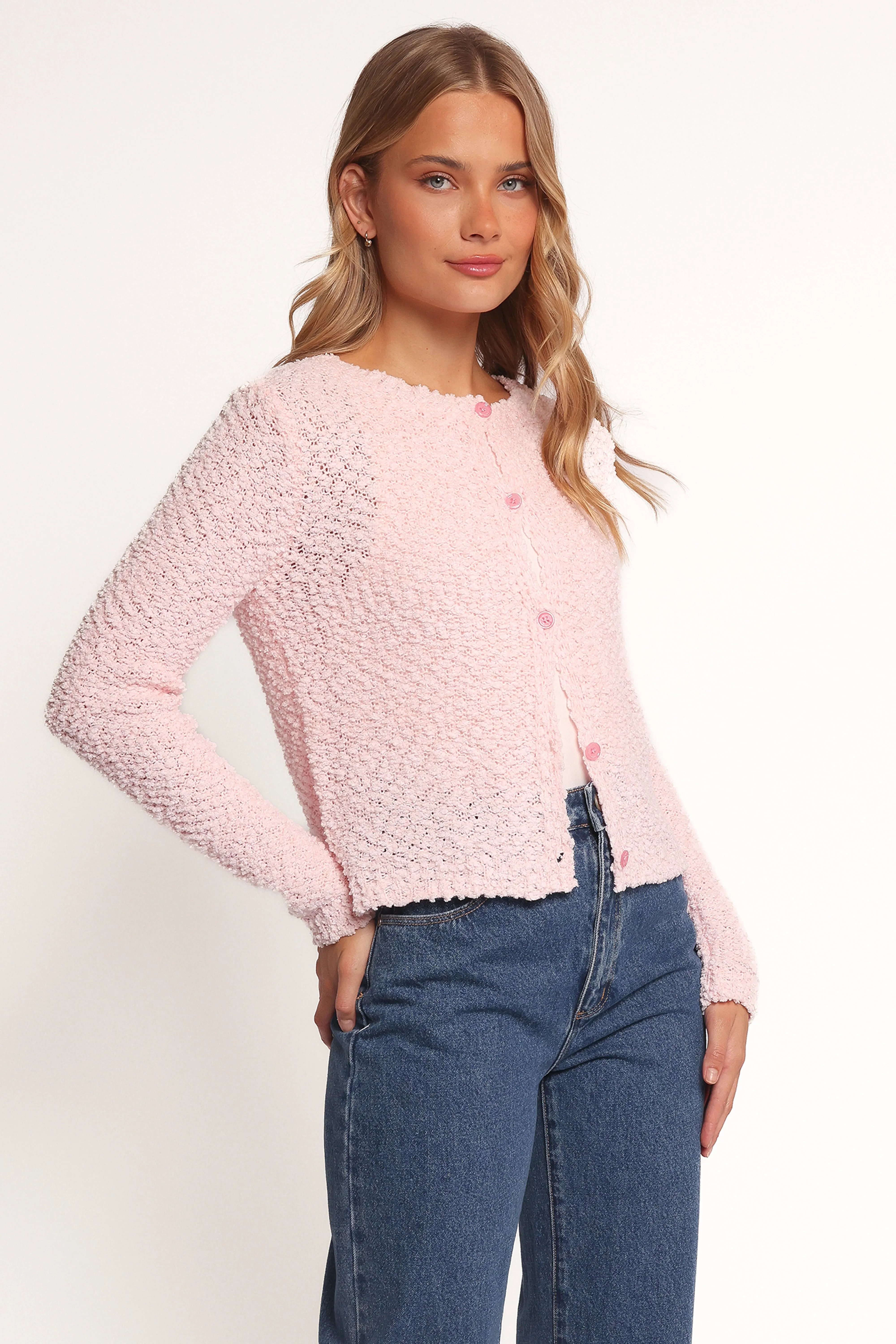 Ally Texture Cardigan - Pink sold by Petal & Pup product image thumbnail 4