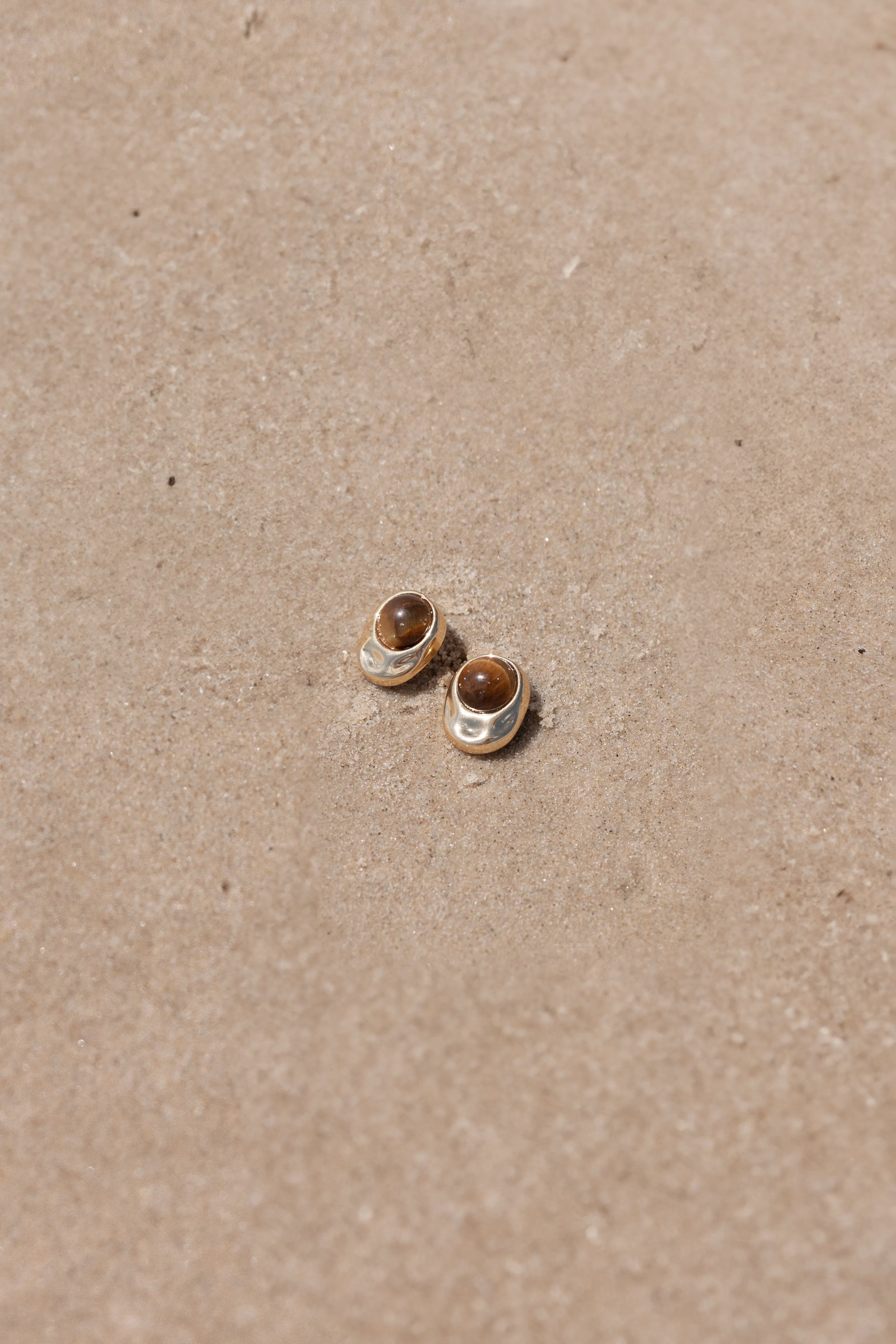 Nova Earrings - Brown/Gold sold by Petal & Pup