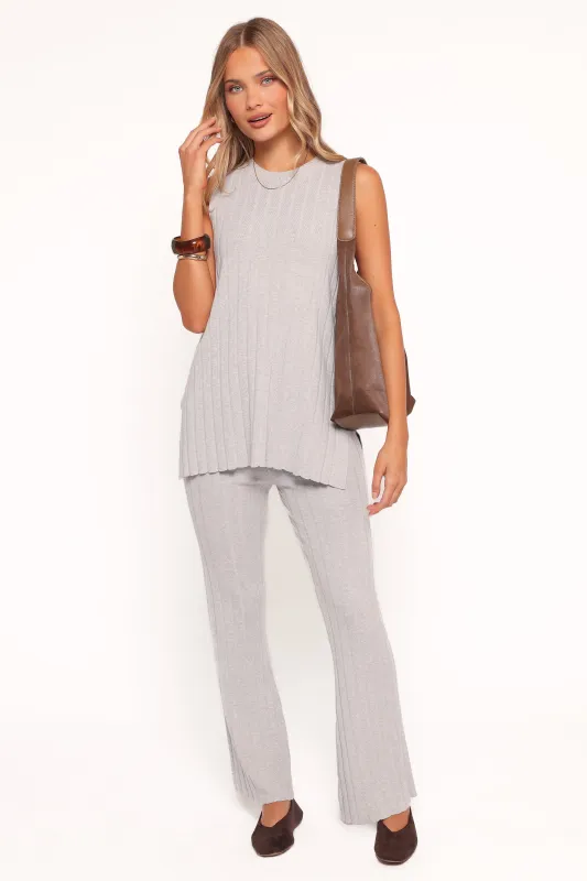 Silvie Knitted Set - Grey made by Petal & Pup