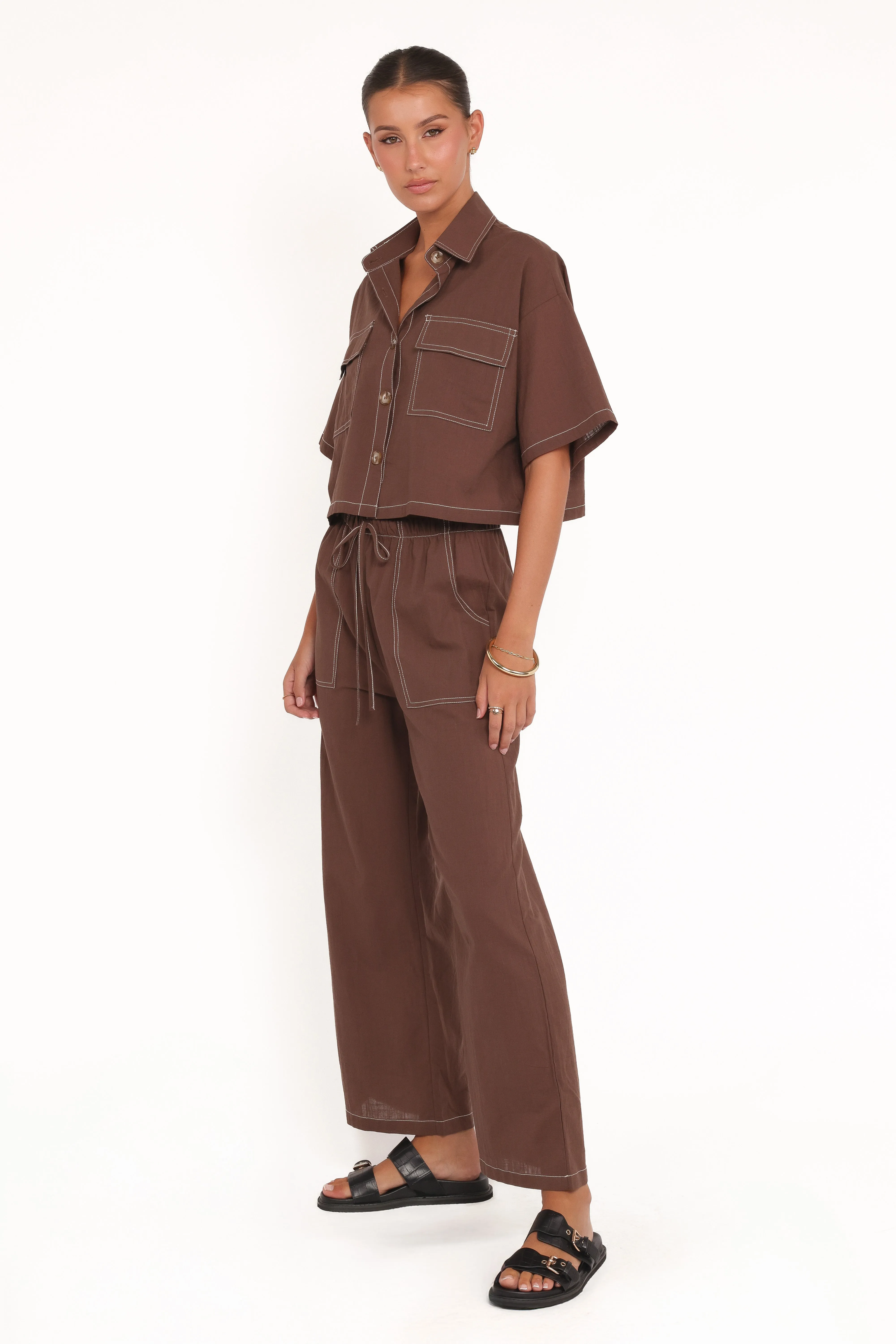 Jill Pant Set - Chocolate sold by Petal & Pup product image thumbnail 3