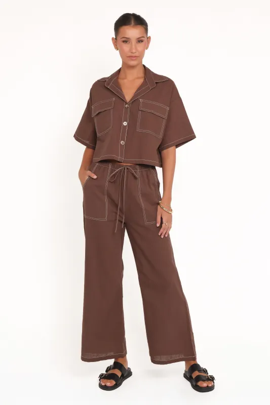Jill Pant Set - Chocolate sold by Petal & Pup