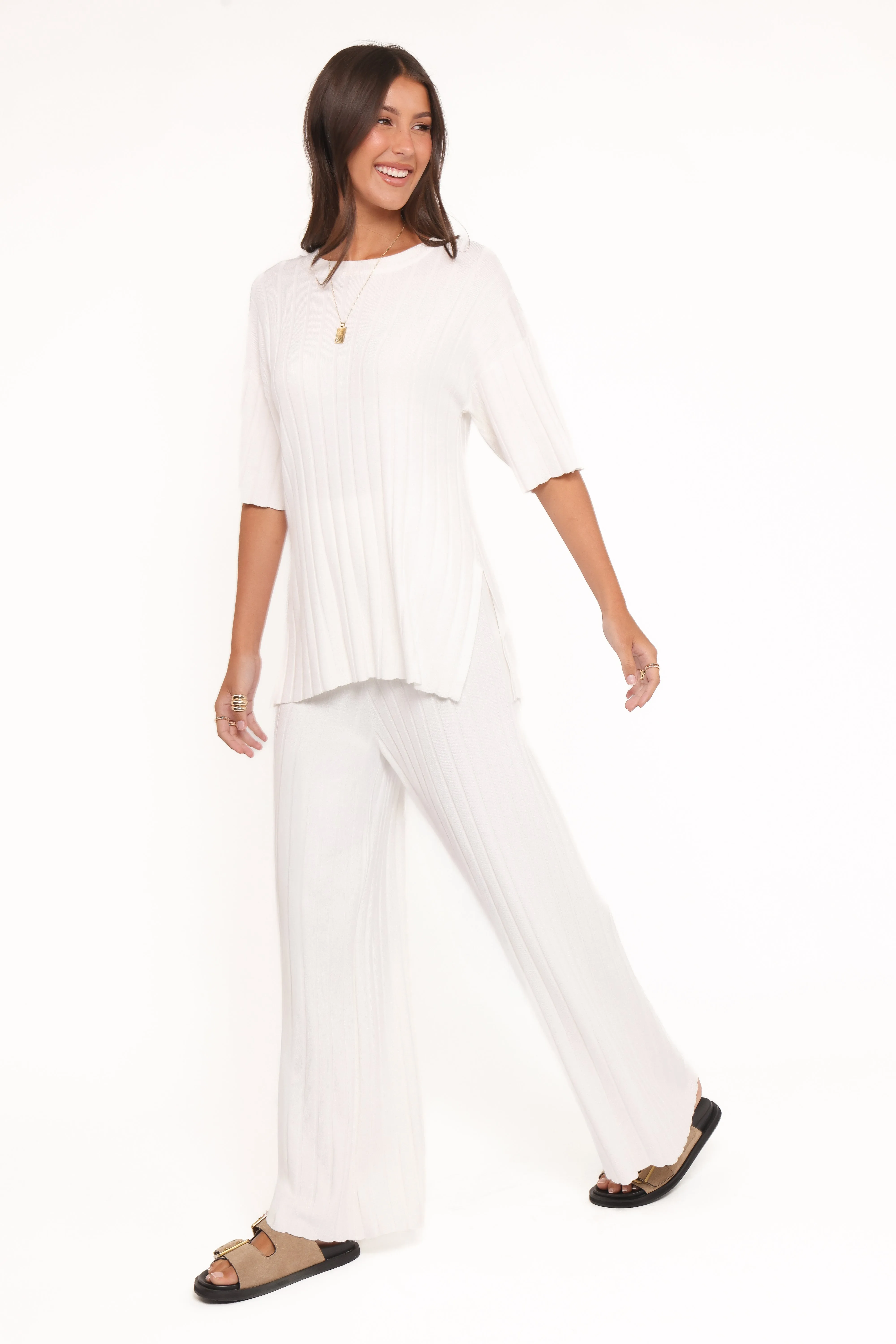 Alix Ribbed Knit Set - Cream sold by Petal & Pup product image thumbnail 3