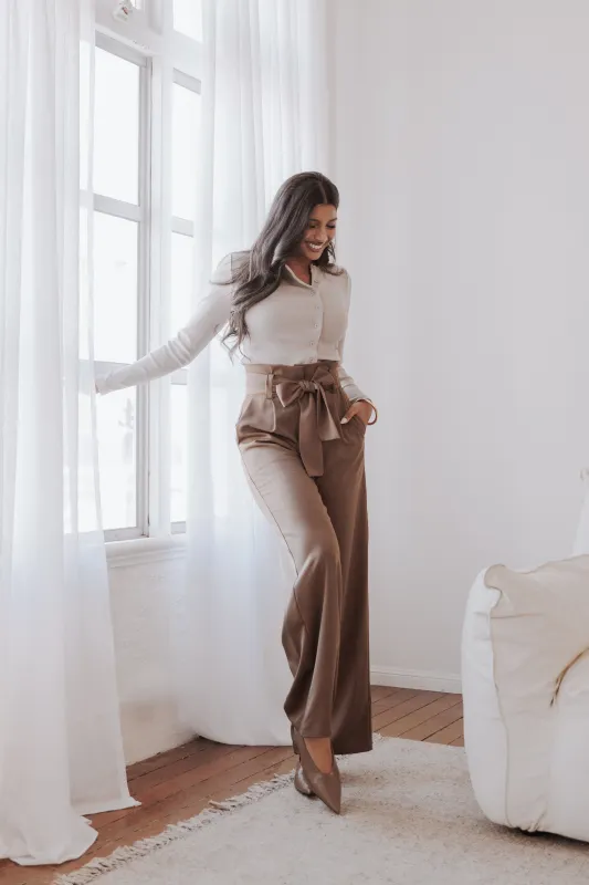 Kieran Pants - Ash Brown sold by Petal & Pup