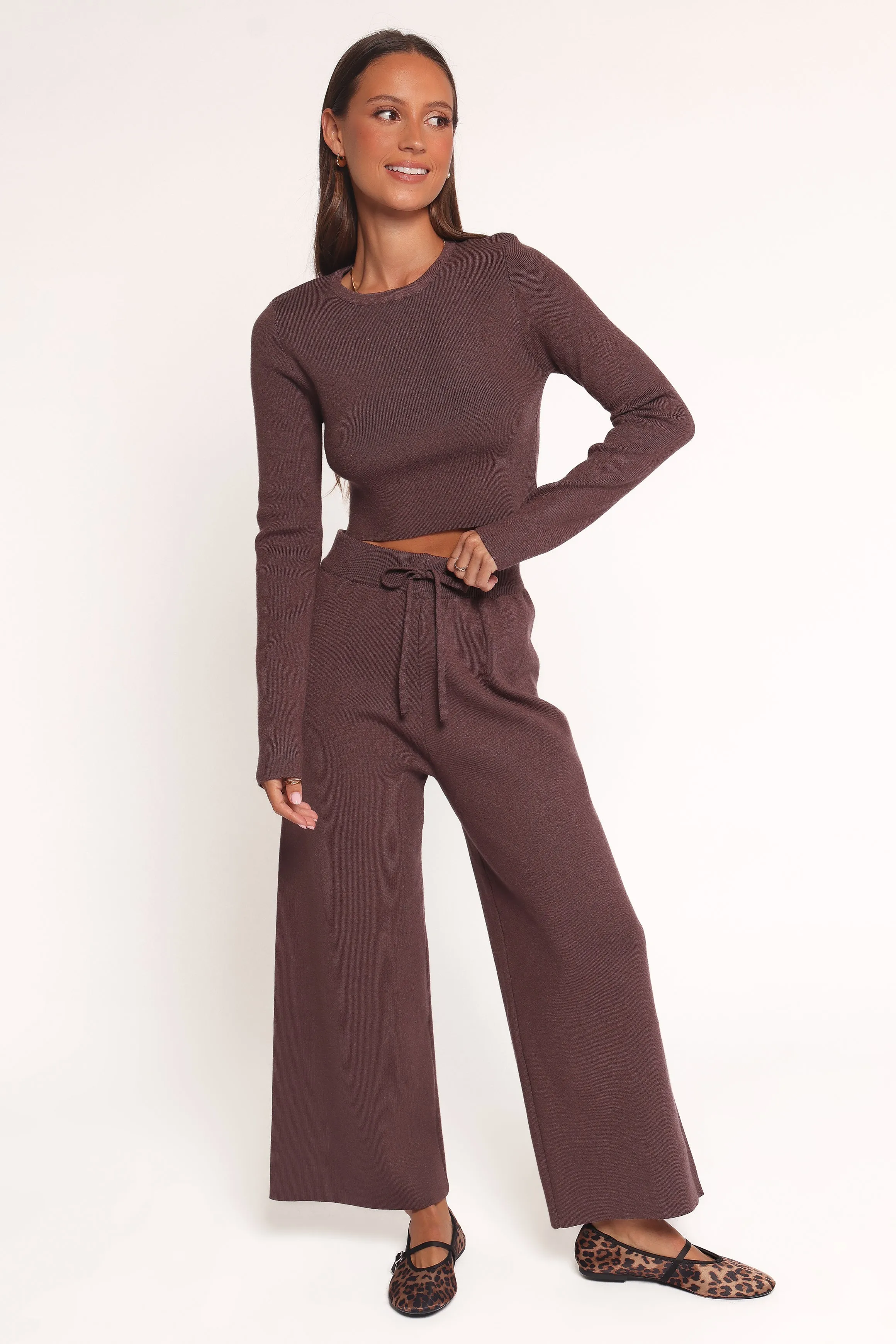 Ayers Long Sleeve Set - Chocolate Brown sold by Petal & Pup