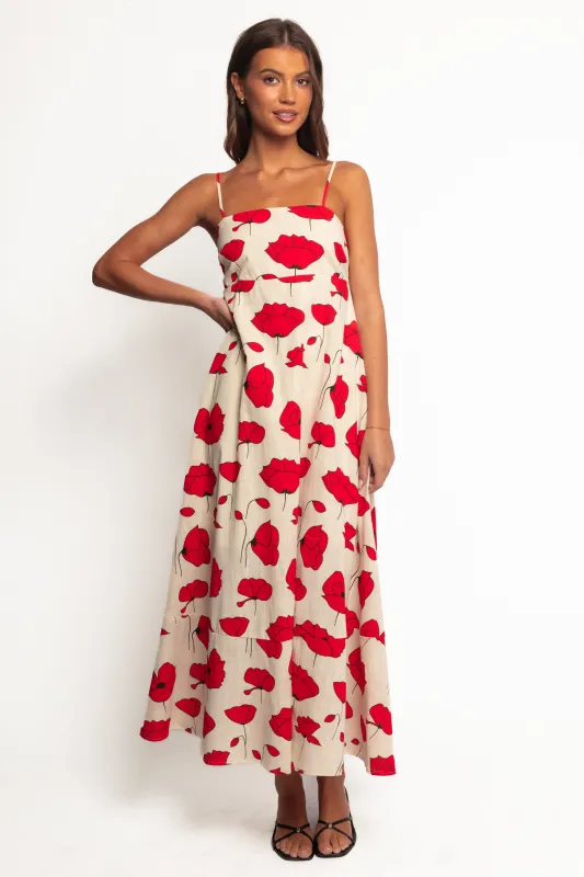 Brea Maxi Dress - Poppy sold by Petal & Pup
