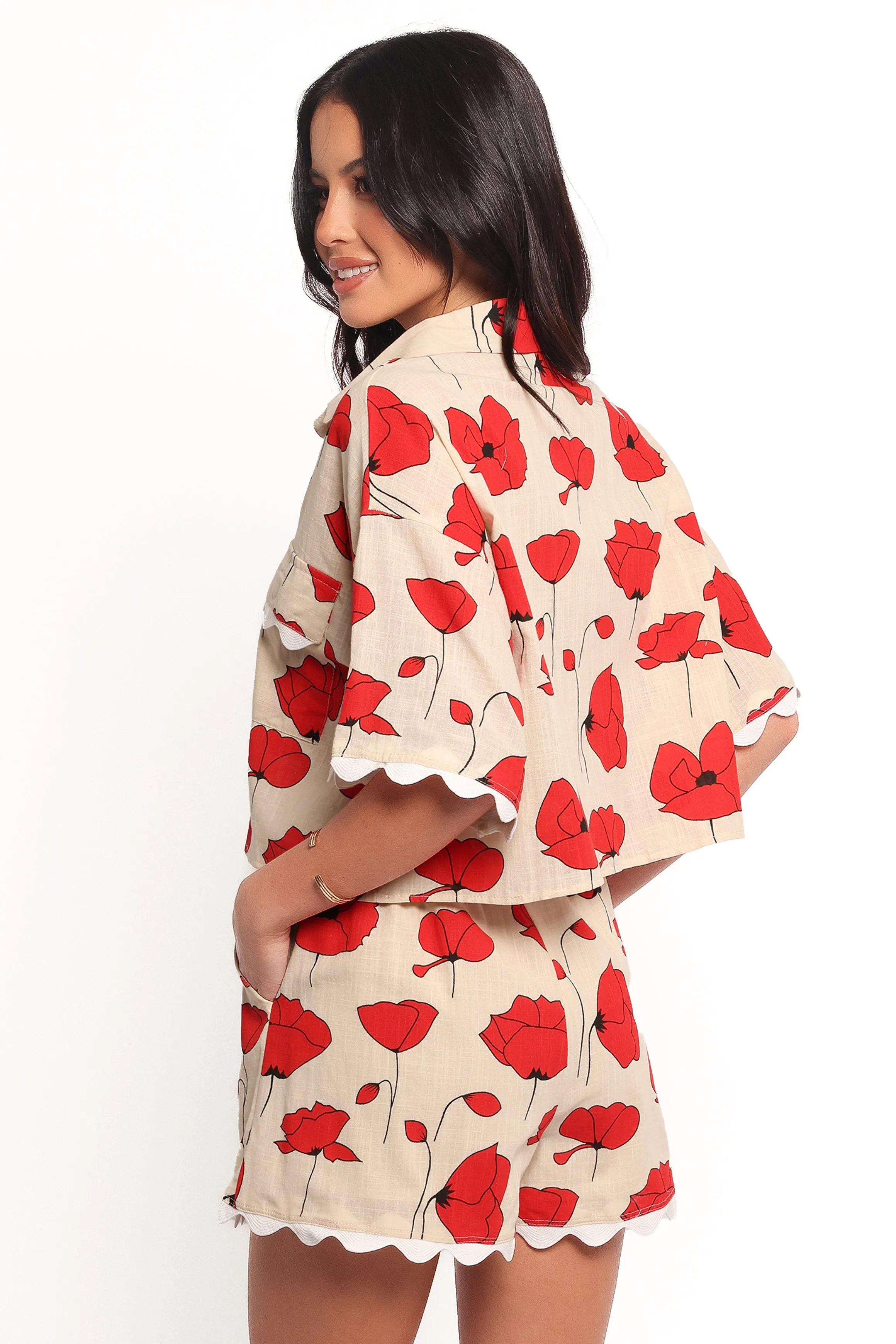 Sallio Short Set - Red Beige Poppy sold by Petal & Pup product image thumbnail 4