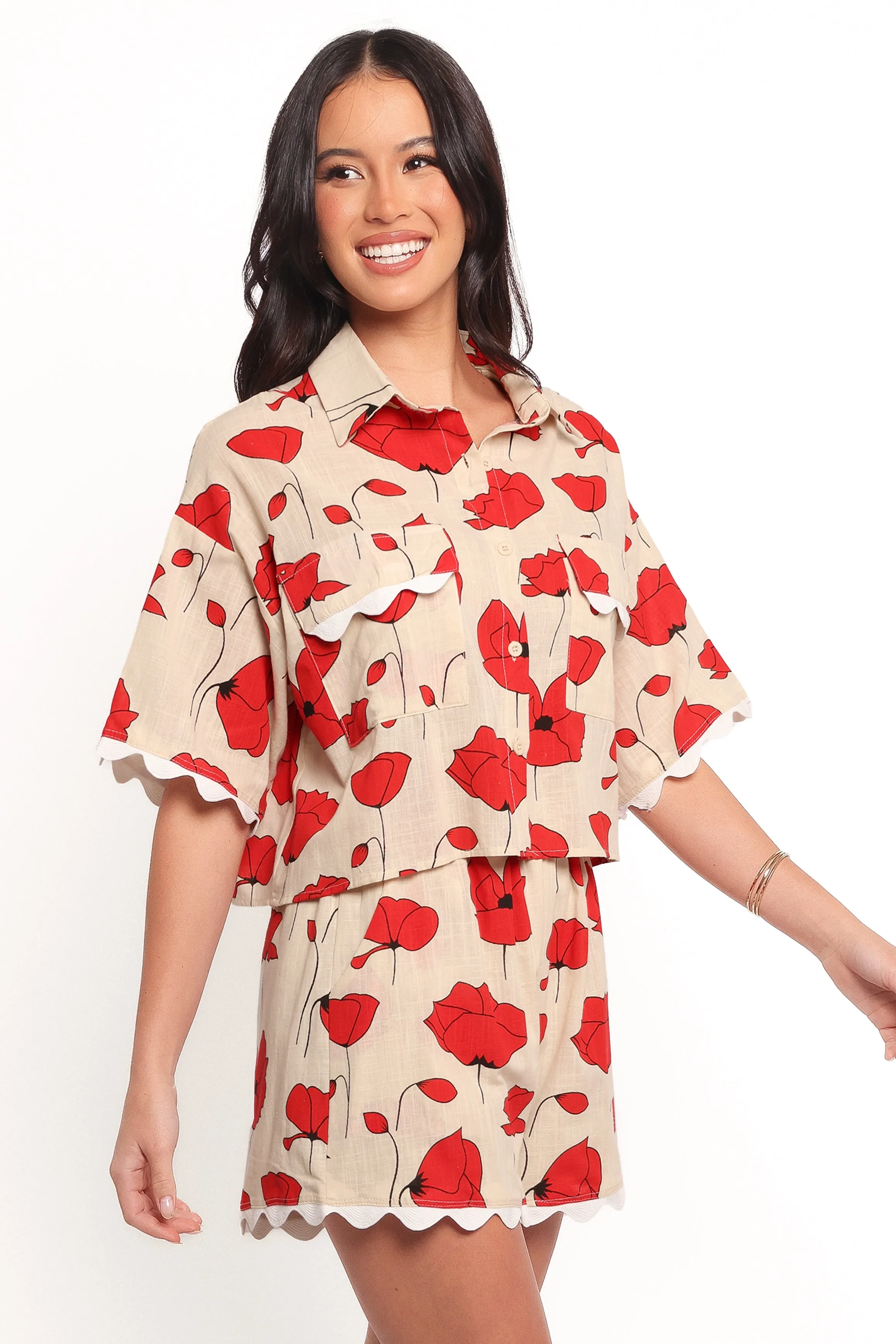 Sallio Short Set - Red Beige Poppy sold by Petal & Pup product image thumbnail 5