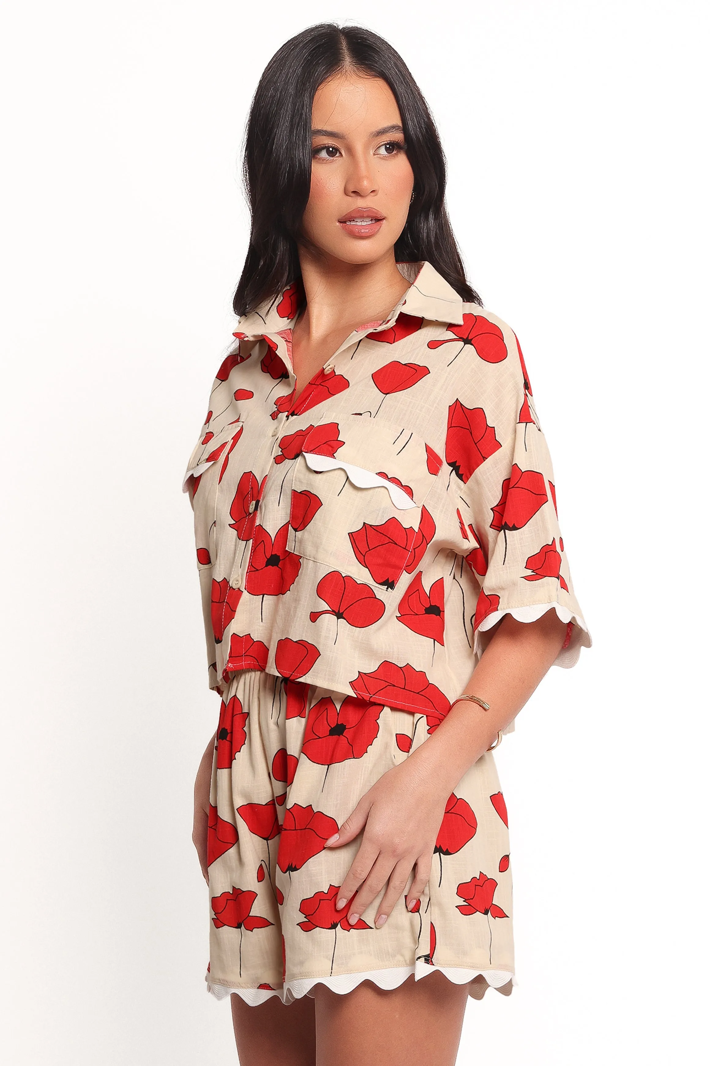 Sallio Short Set - Red Beige Poppy sold by Petal & Pup product image thumbnail 3