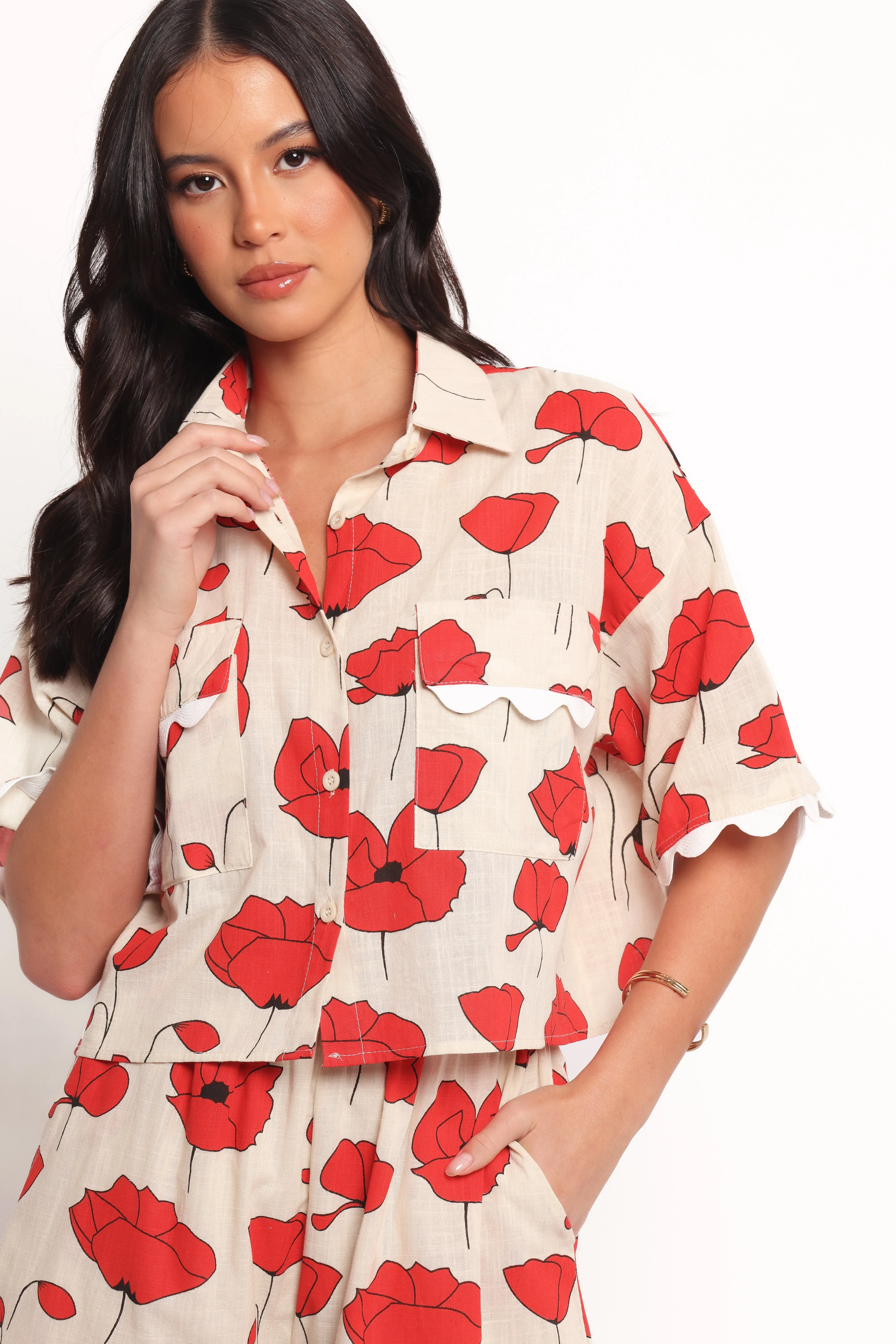 Sallio Short Set - Red Beige Poppy sold by Petal & Pup product image thumbnail 2