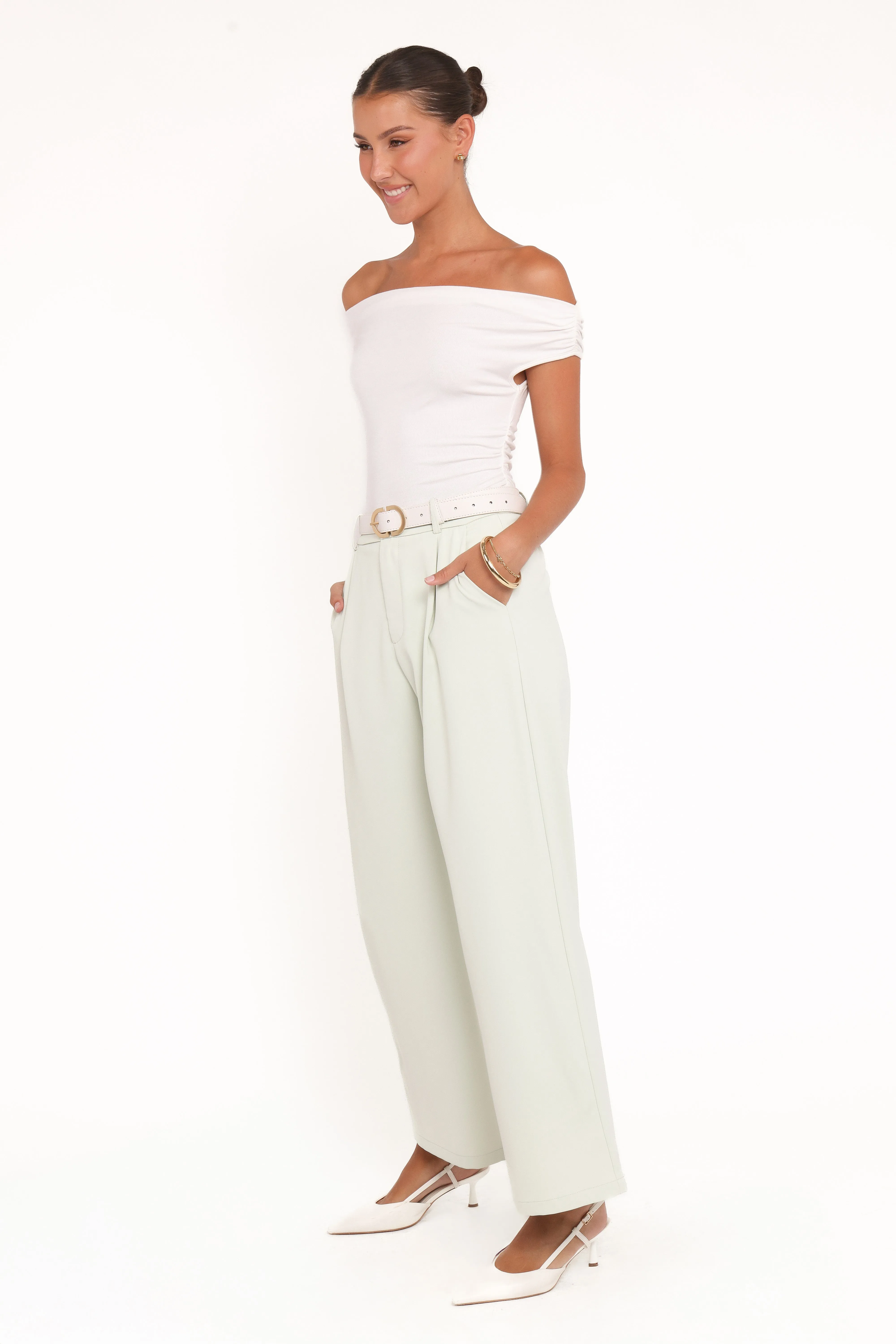 Lia Wide Leg Pant - Sage Green sold by Petal & Pup product image thumbnail 3