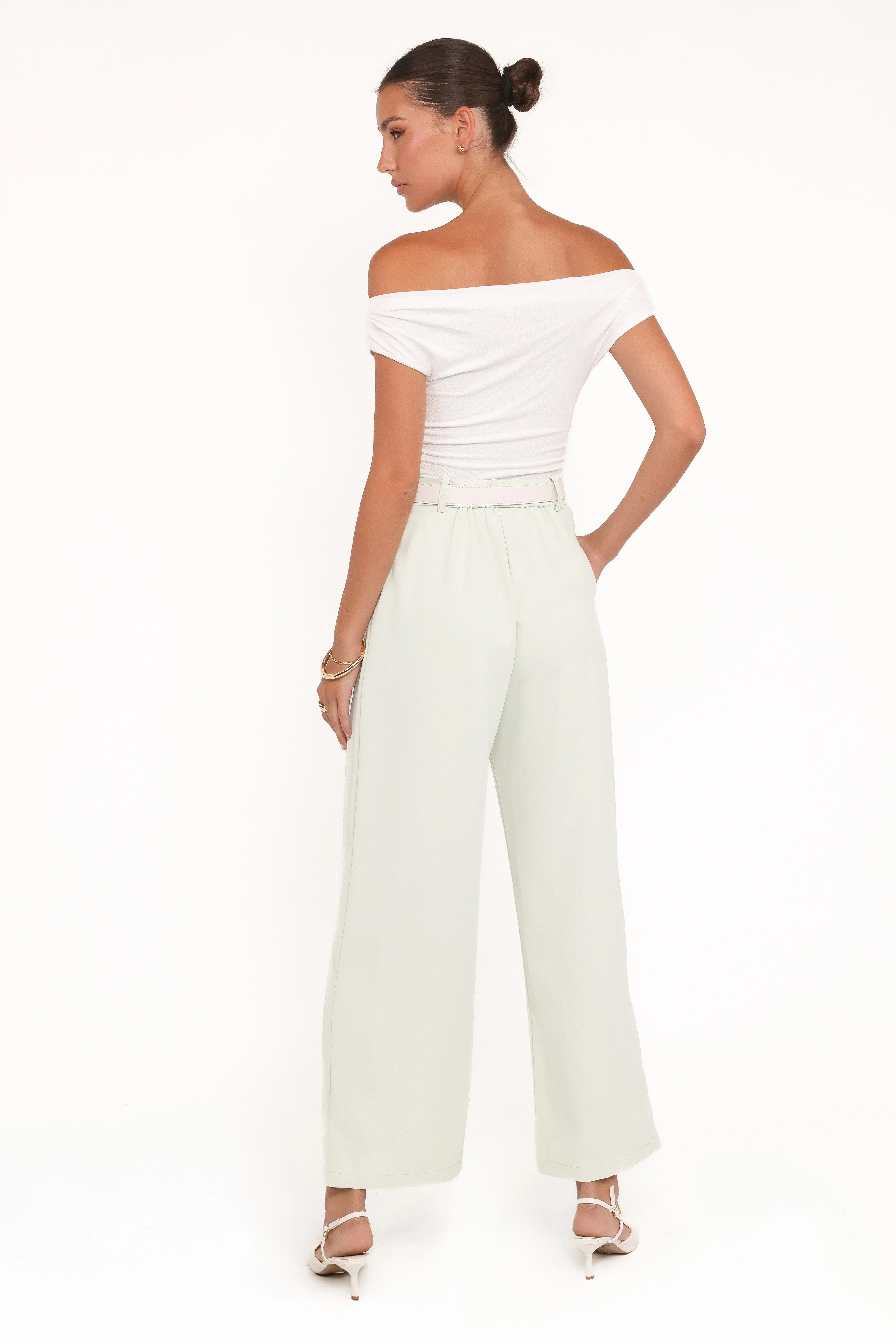 Lia Wide Leg Pant - Sage Green sold by Petal & Pup product image thumbnail 4